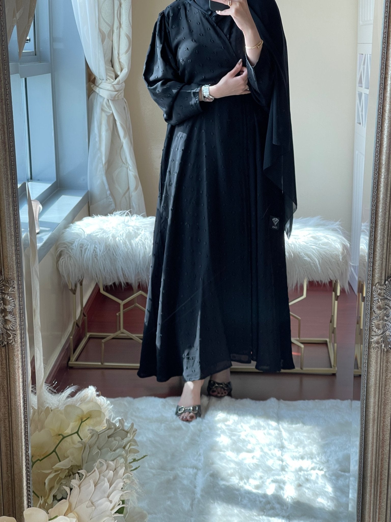 C - Black - Work - Abaya - Set - 10