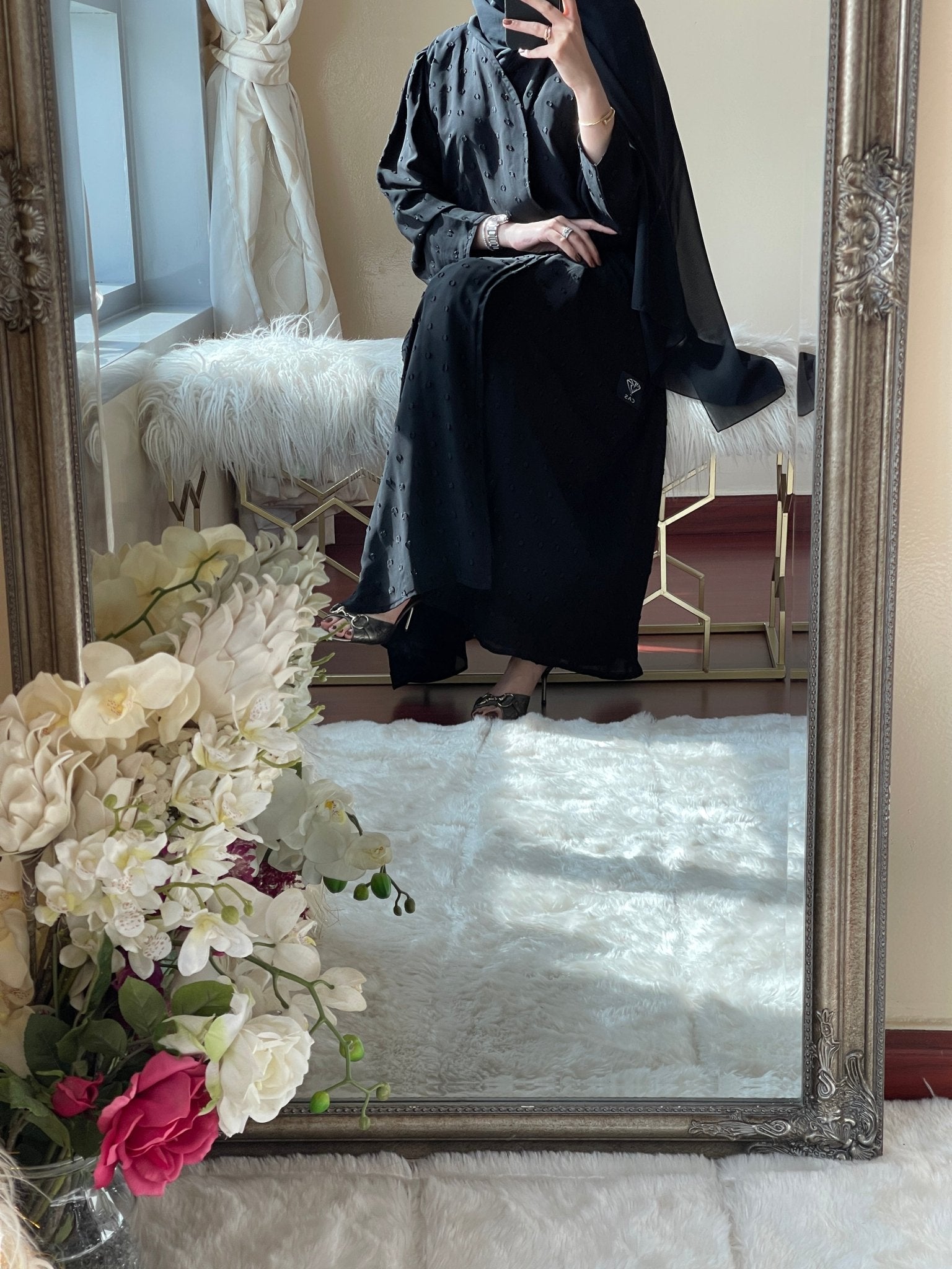 C - Black - Work - Abaya - Set - 10