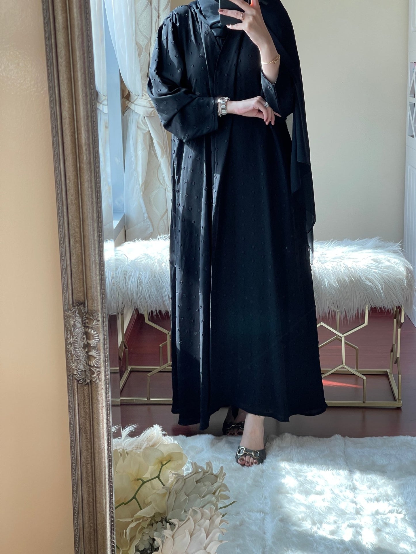 C - Black - Work - Abaya - Set - 10