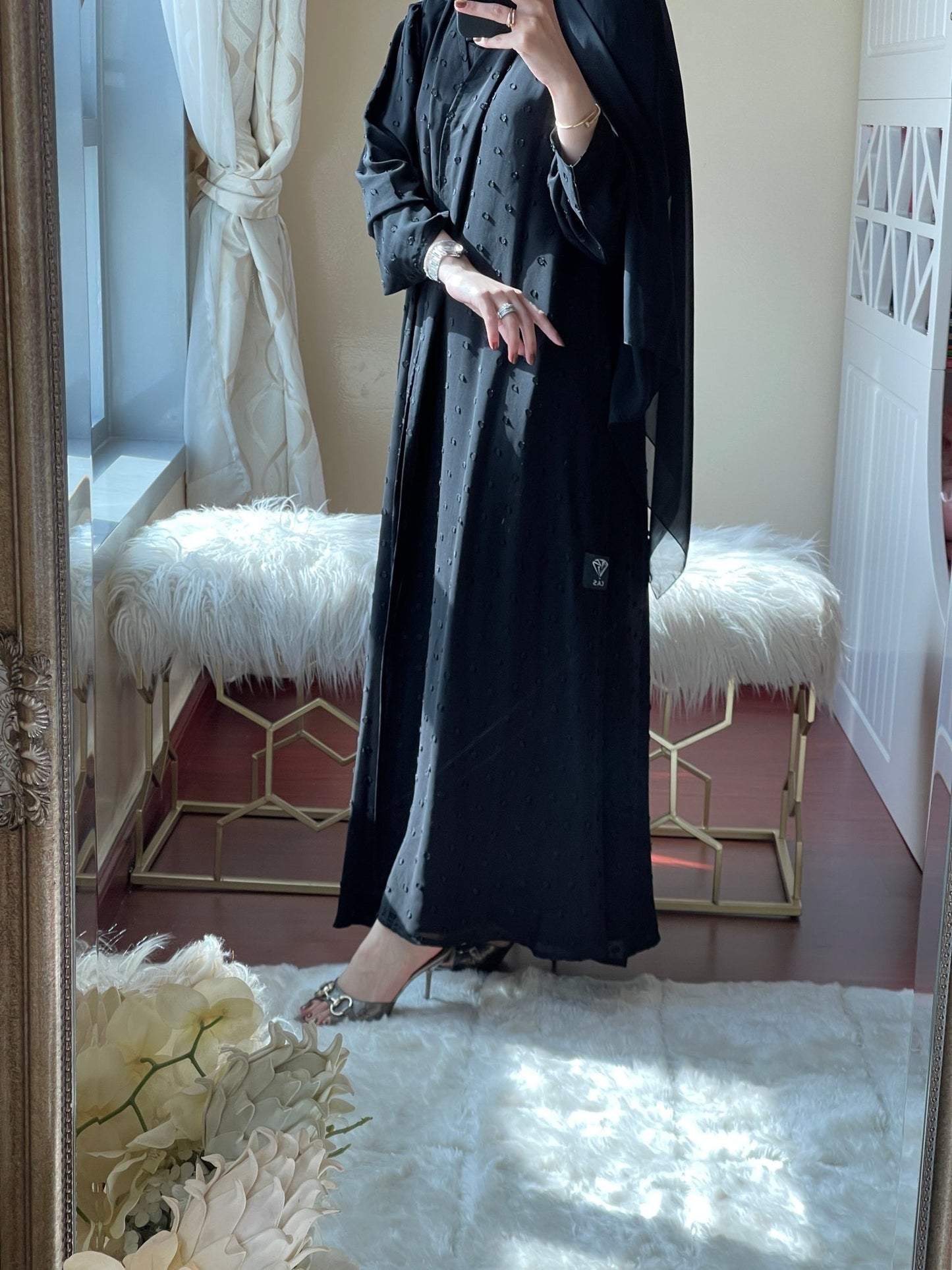 C - Black - Work - Abaya - Set - 10