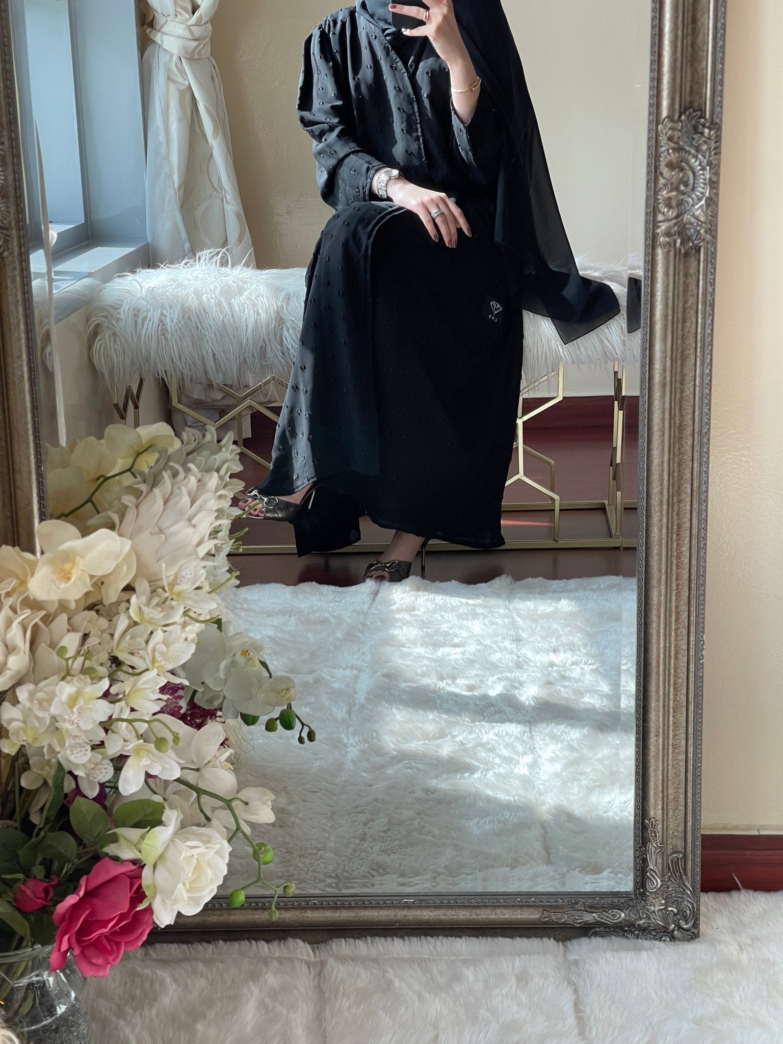 C - Black - Work - Abaya - Set - 10