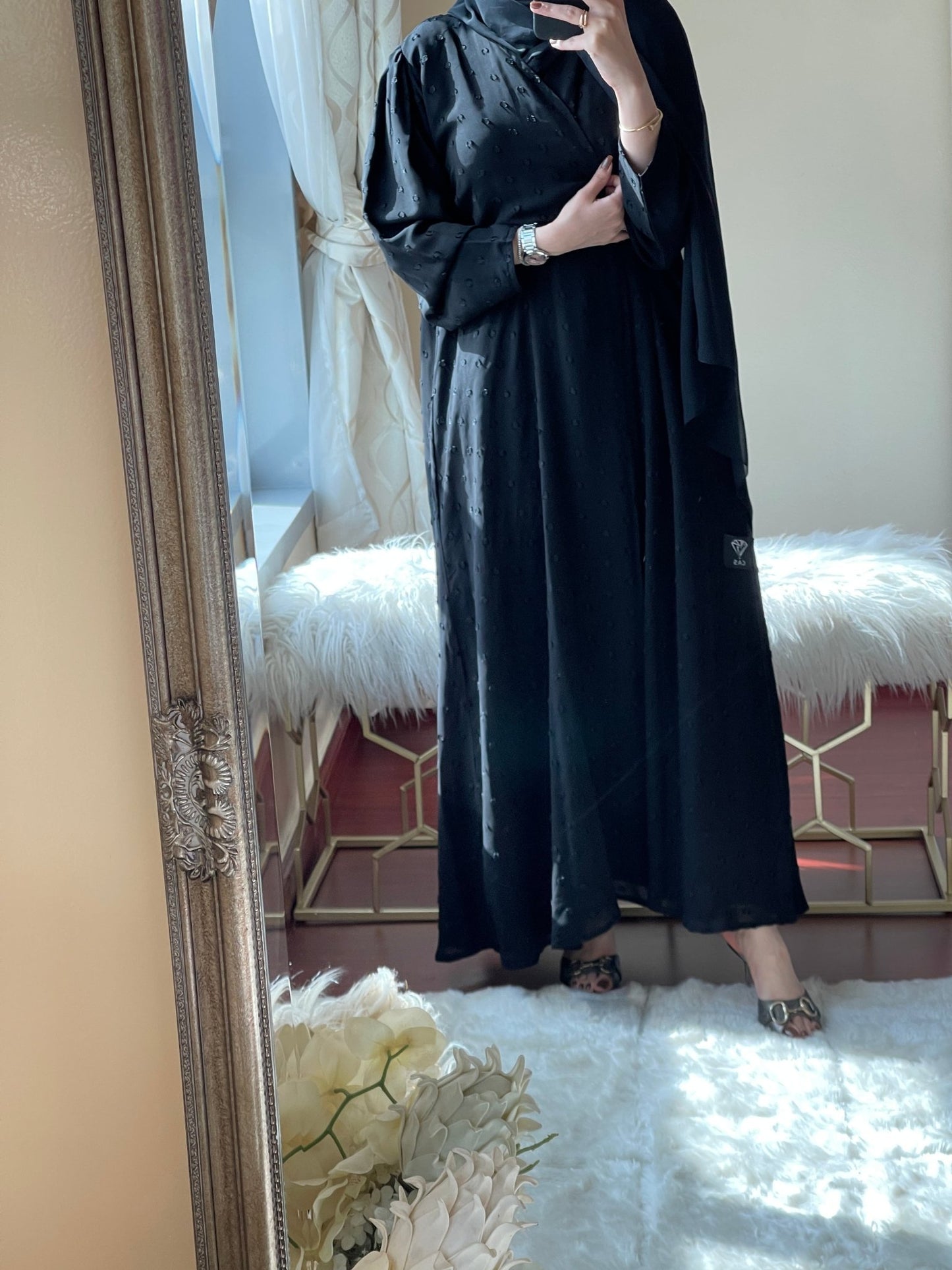 C - Black - Work - Abaya - Set - 10