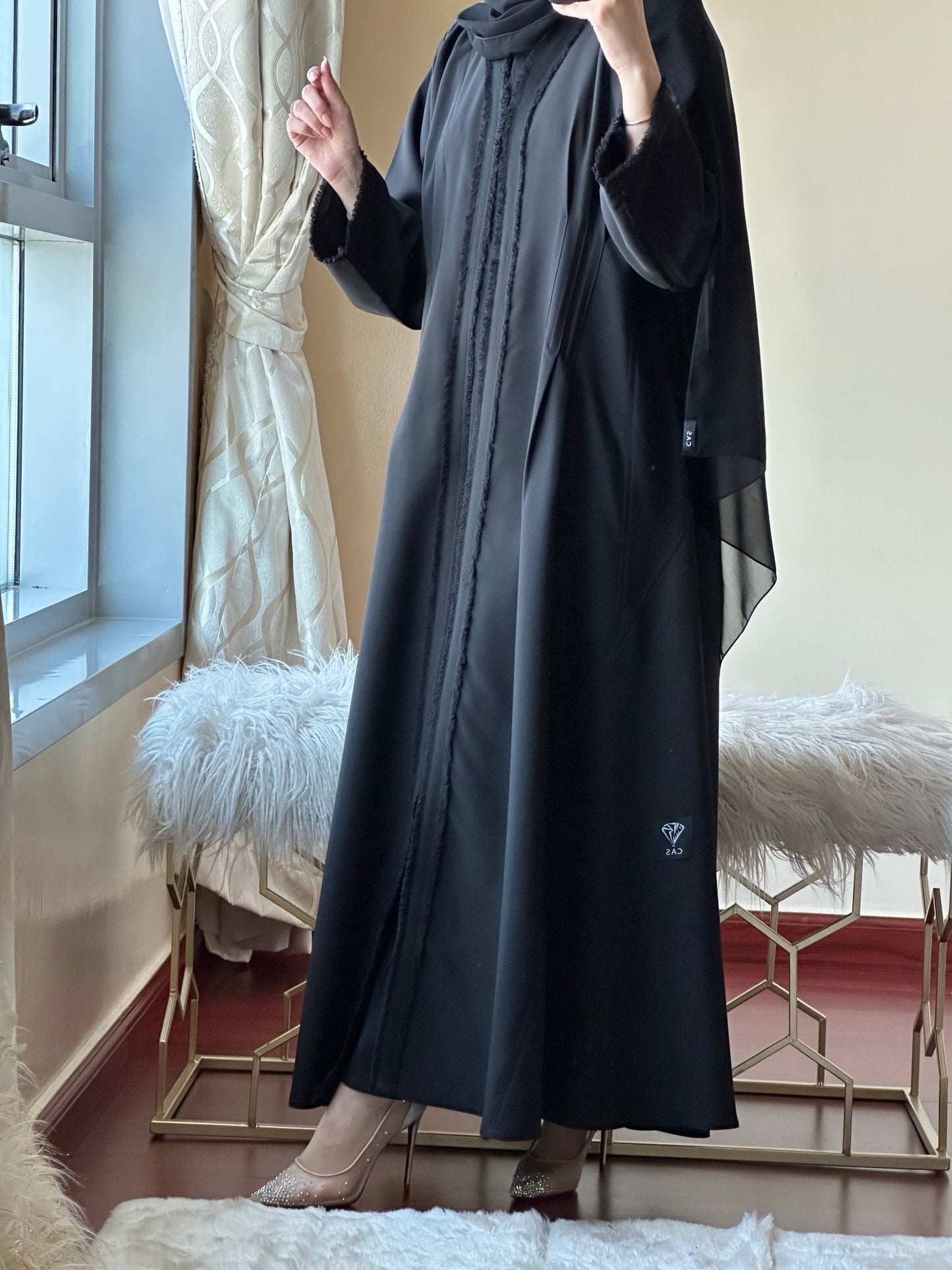 C - Black - Work - Abaya - Set - 100