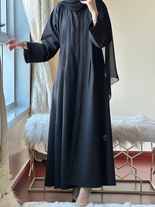 C - Black - Work - Abaya - Set - 100