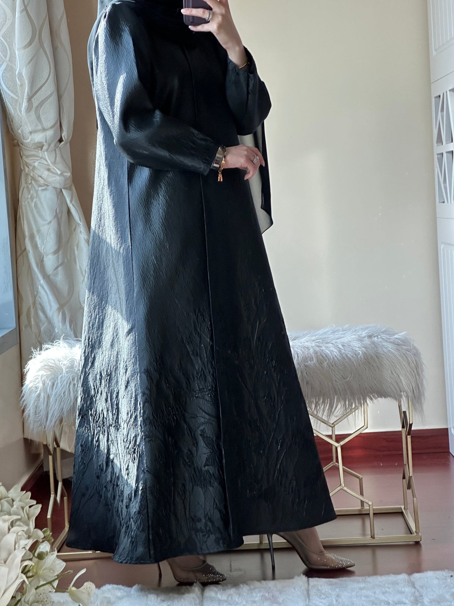 C - Black - Work - Abaya - Set - 102