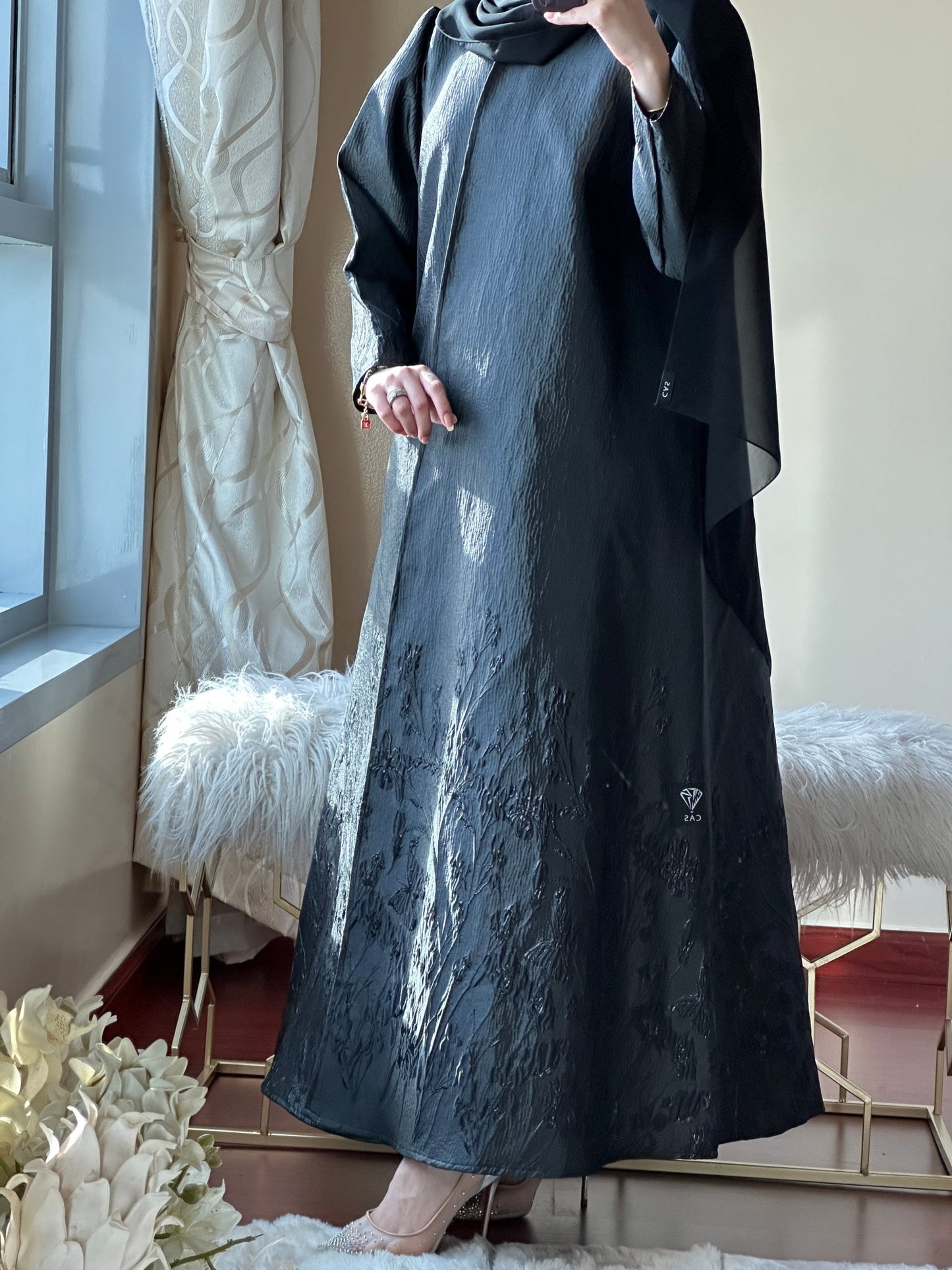 C - Black - Work - Abaya - Set - 102