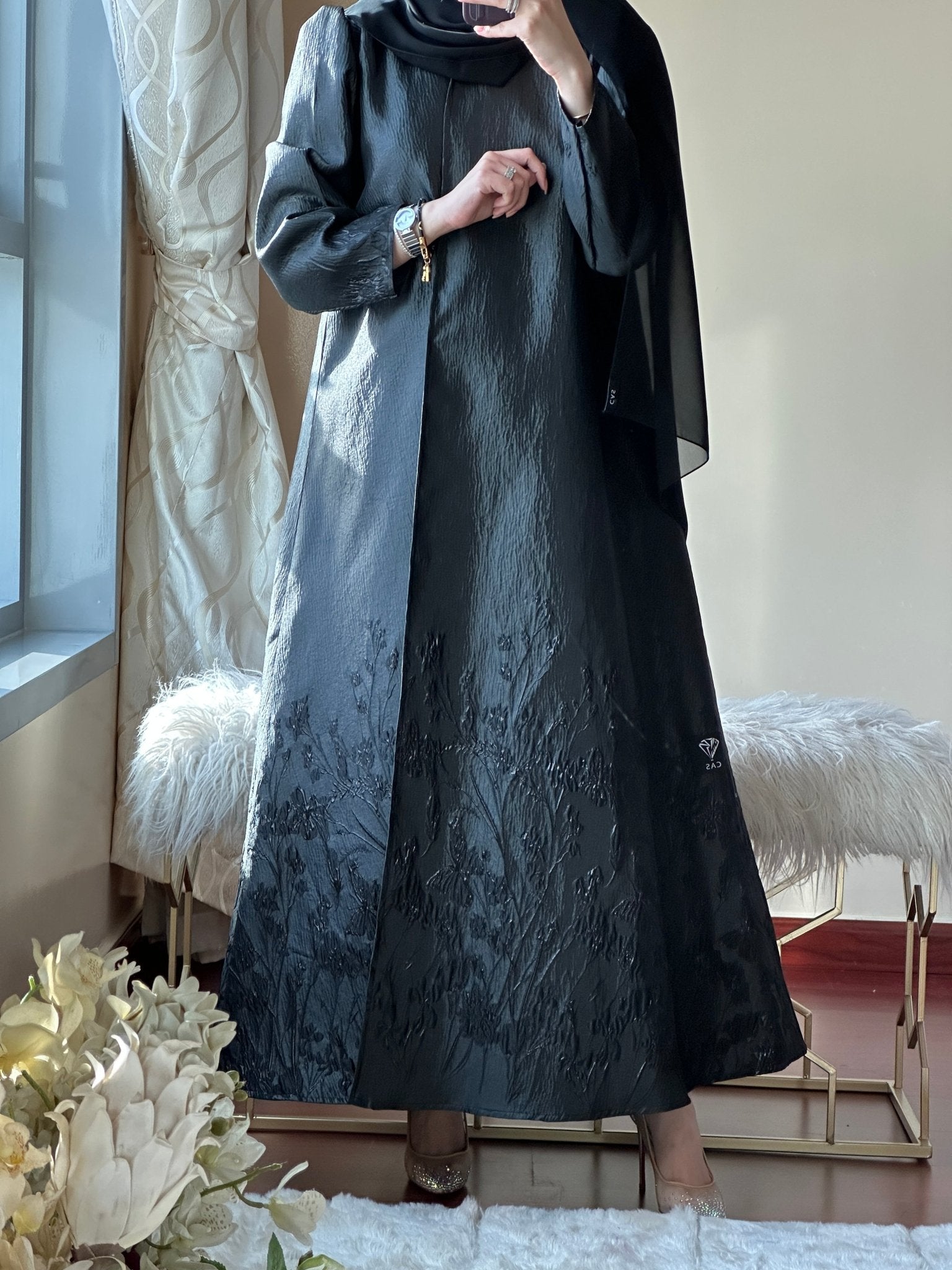 C - Black - Work - Abaya - Set - 102