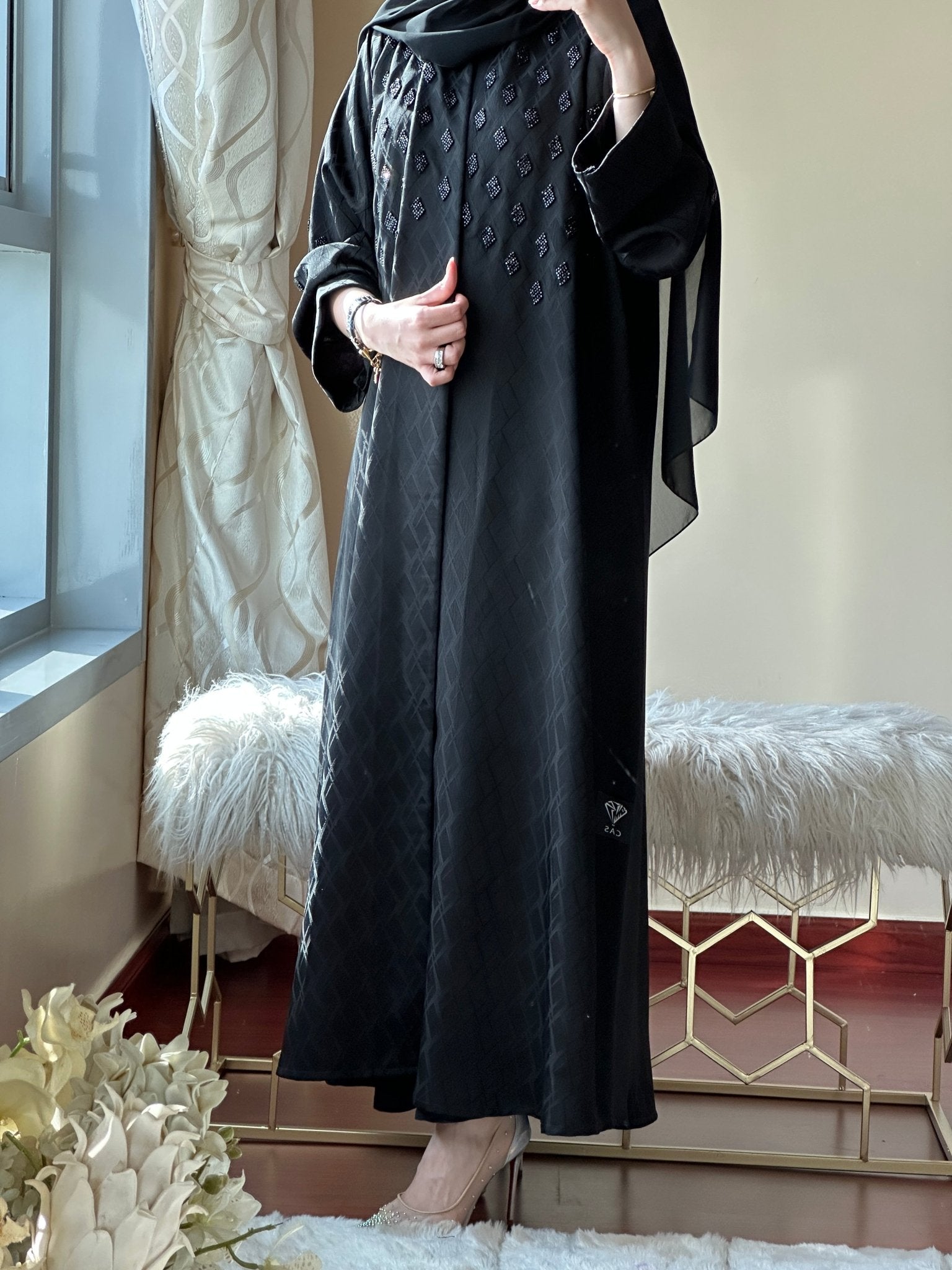 C - Black - Work - Abaya - Set - 104