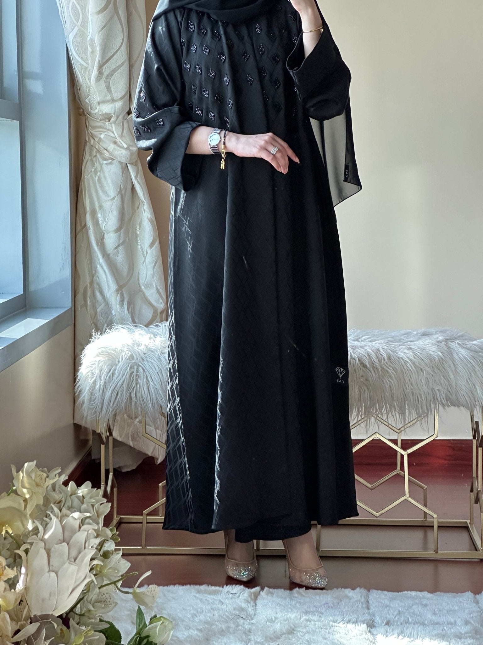 C - Black - Work - Abaya - Set - 104