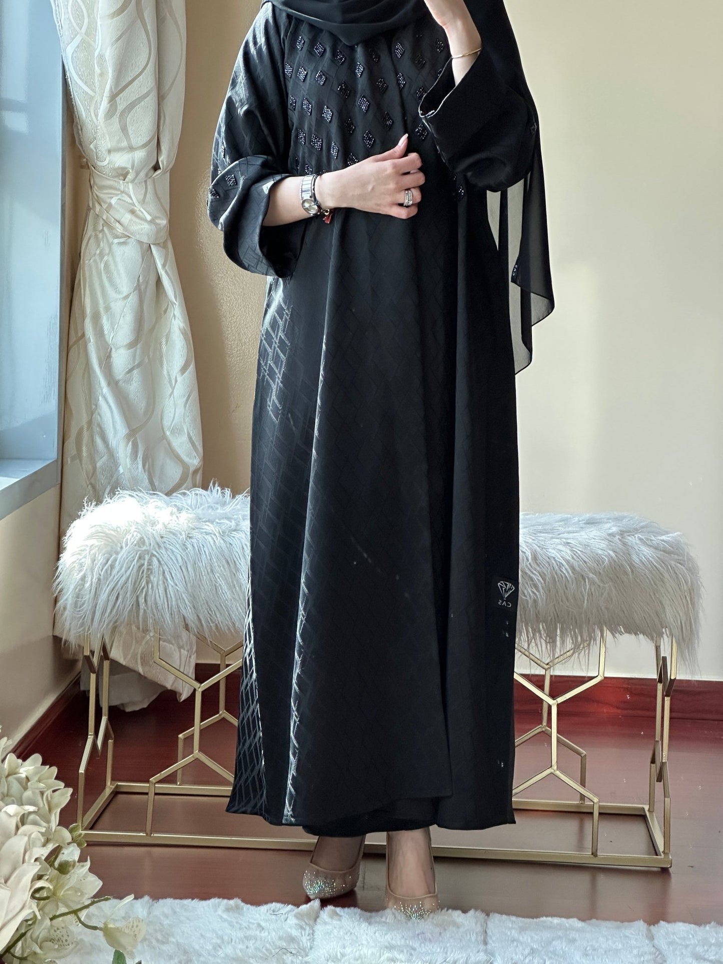 C - Black - Work - Abaya - Set - 104