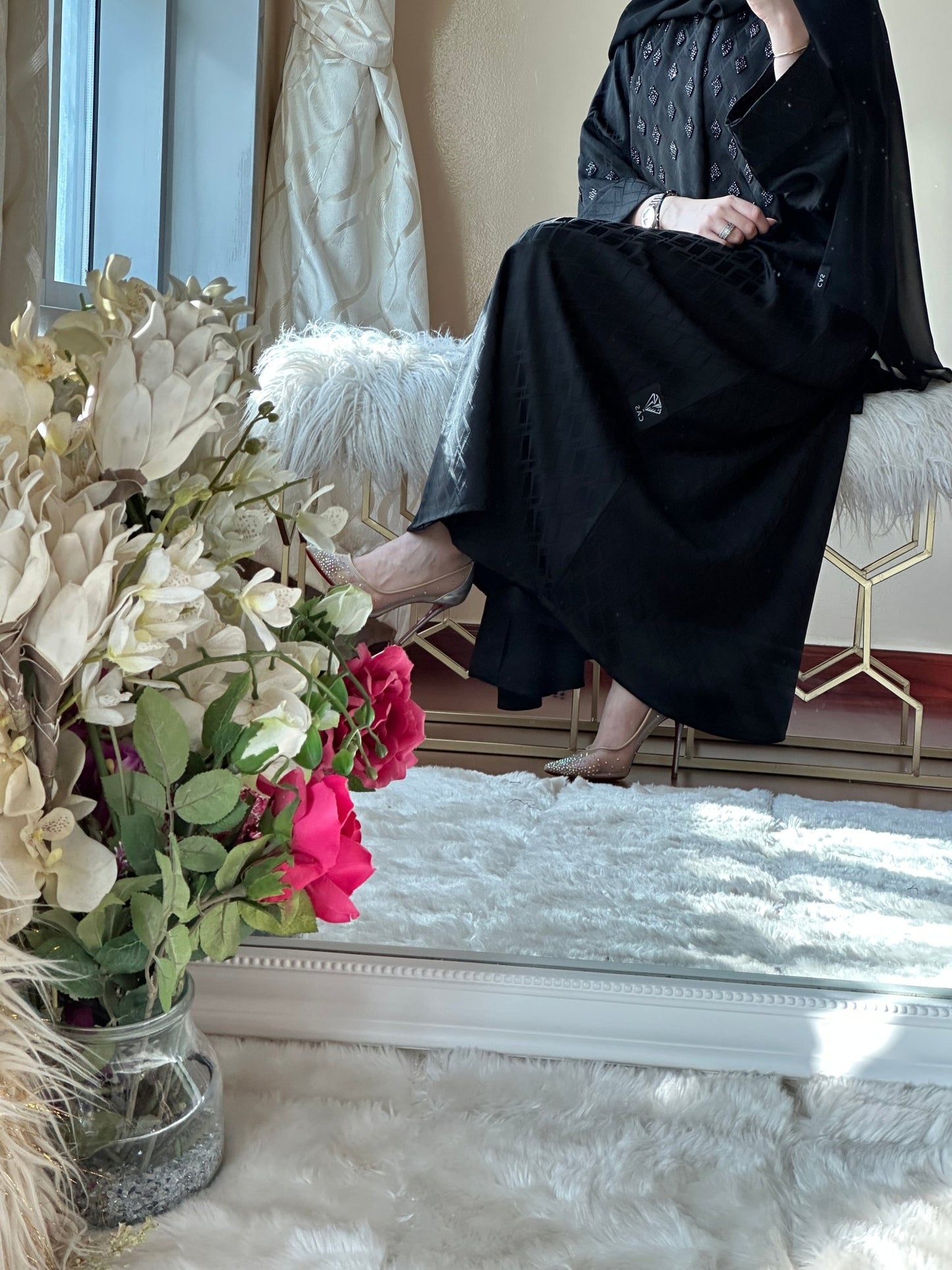 C - Black - Work - Abaya - Set - 104