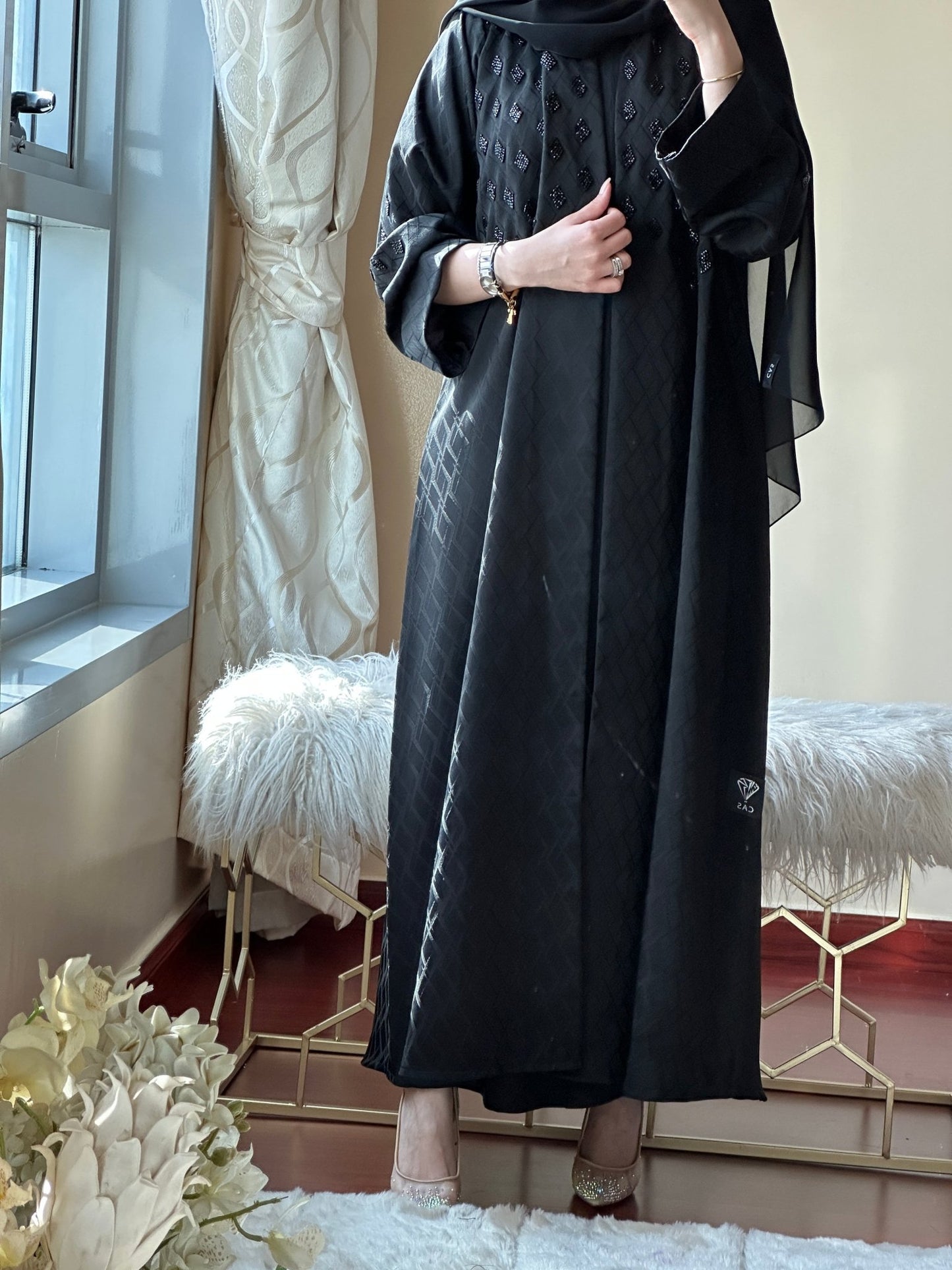 C - Black - Work - Abaya - Set - 104