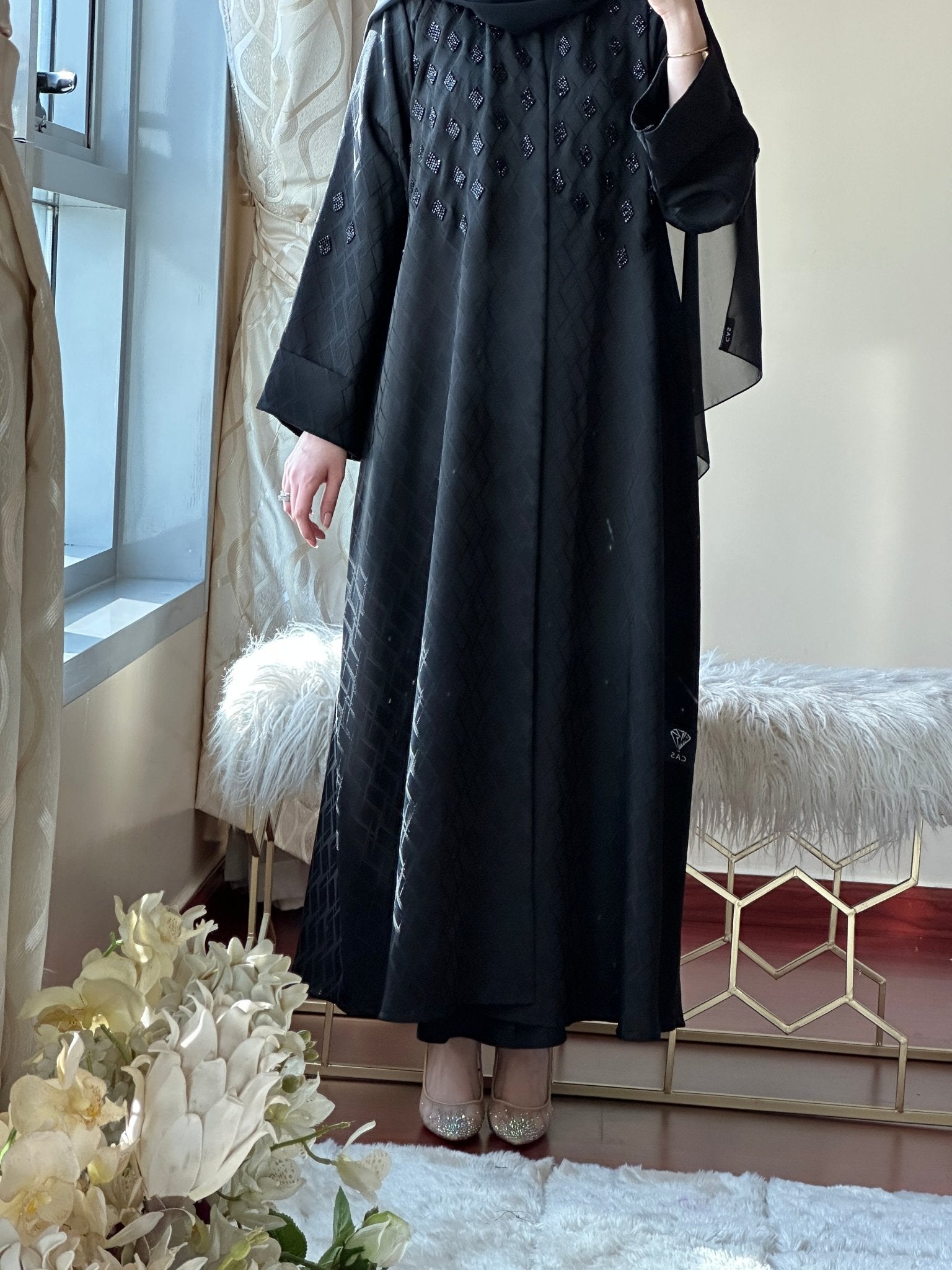 C - Black - Work - Abaya - Set - 104