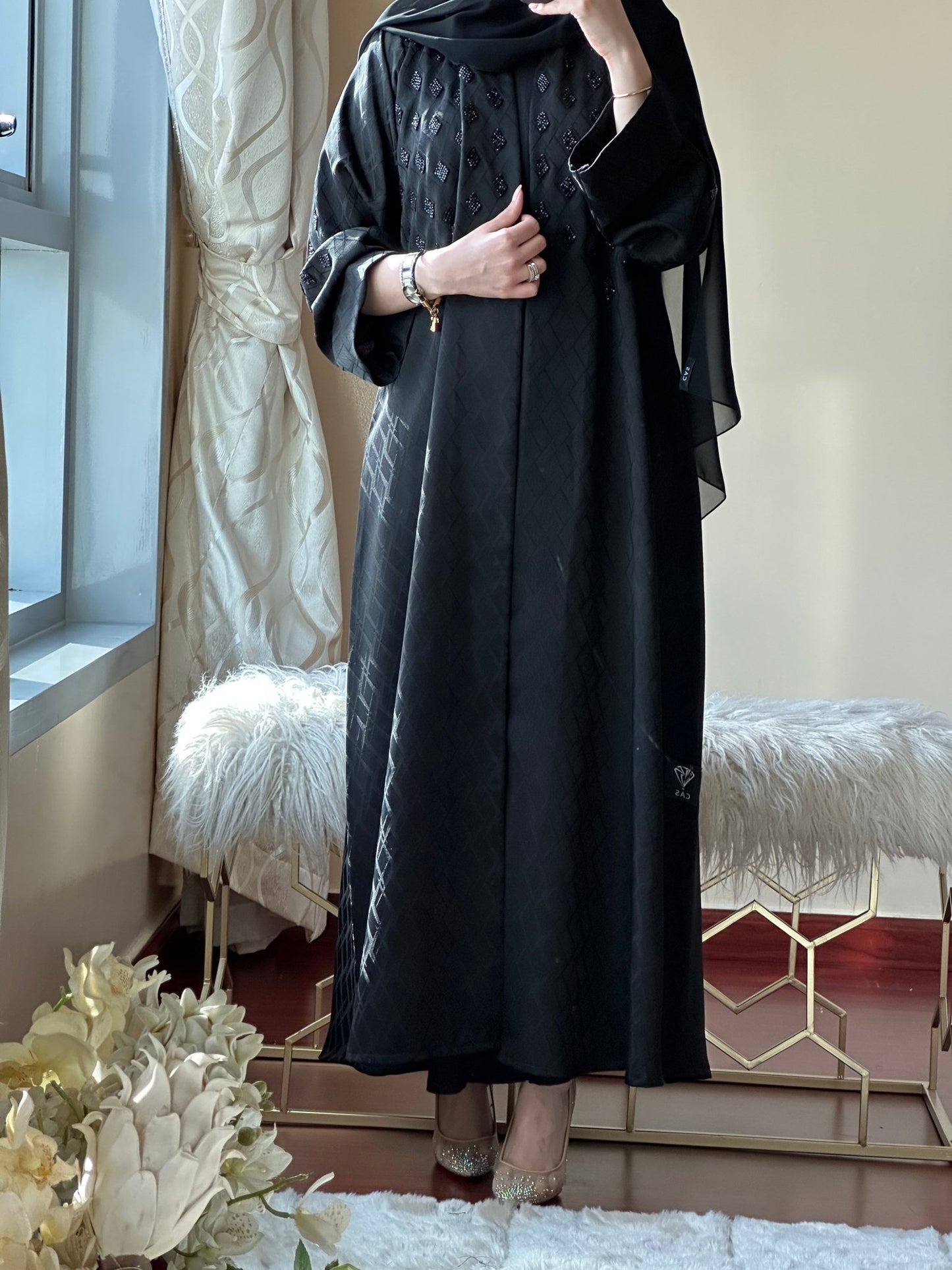 C - Black - Work - Abaya - Set - 104