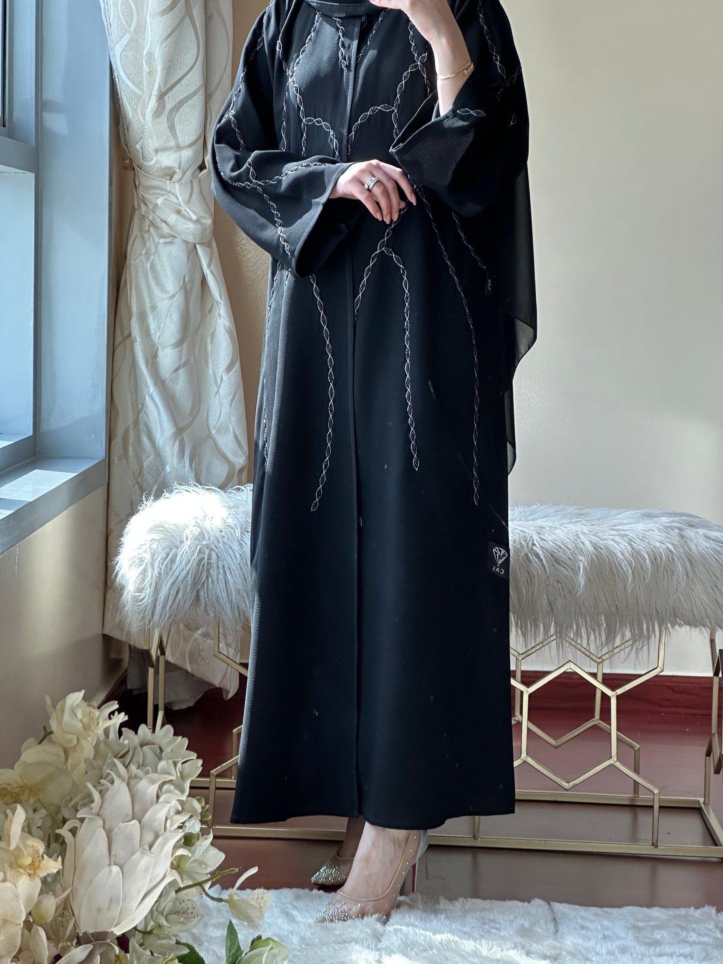 C - Black - Work - Abaya - Set - 105