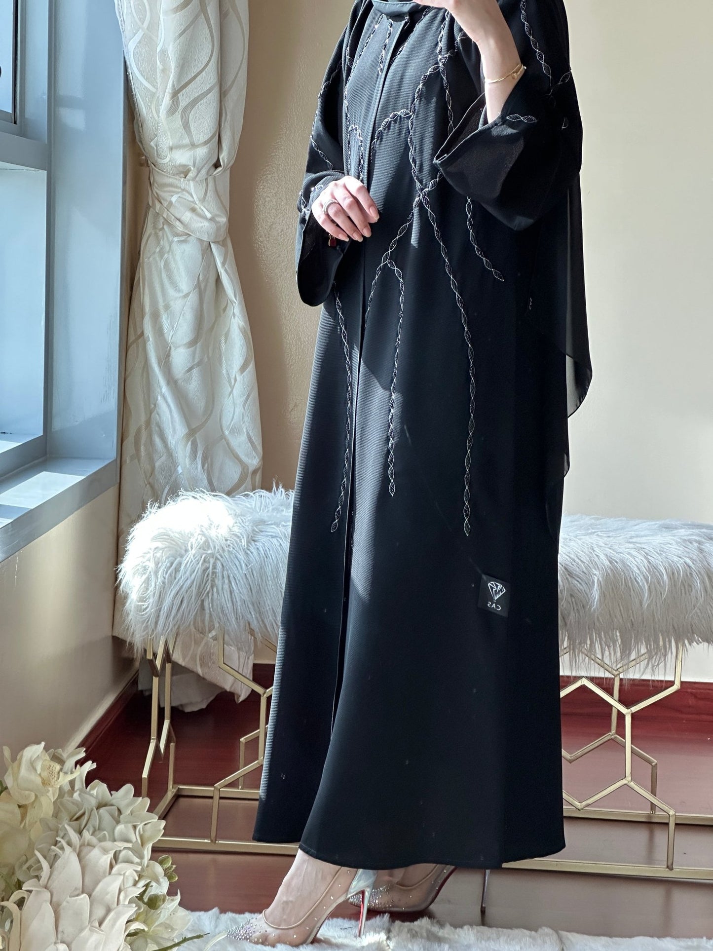 C - Black - Work - Abaya - Set - 105