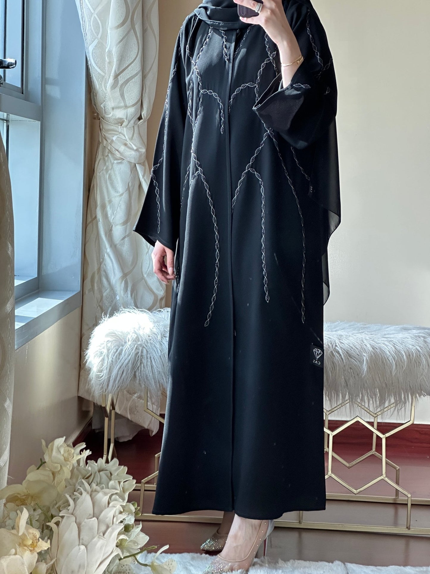 C - Black - Work - Abaya - Set - 105