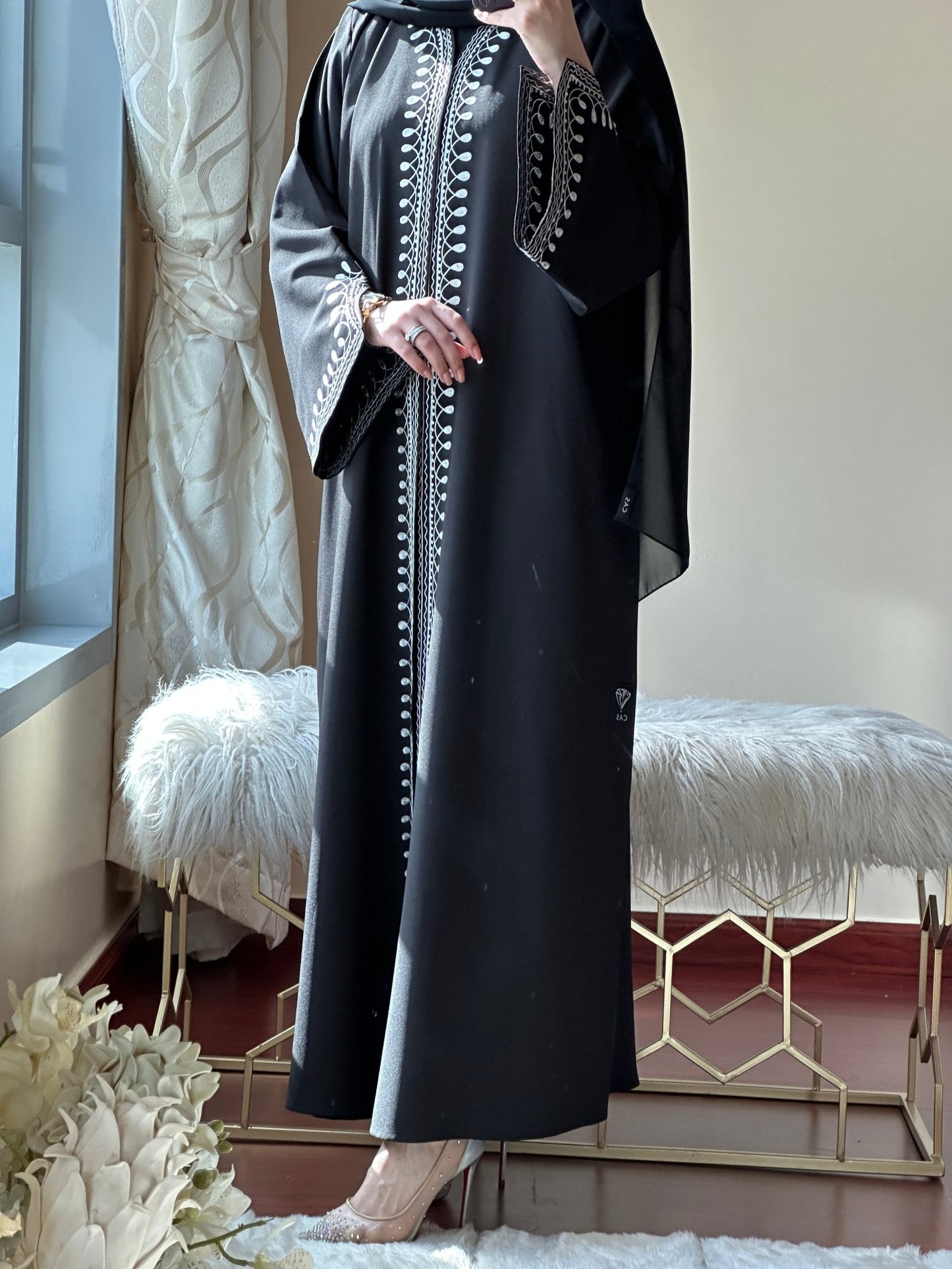 C - Black - Work - Abaya - Set - 106