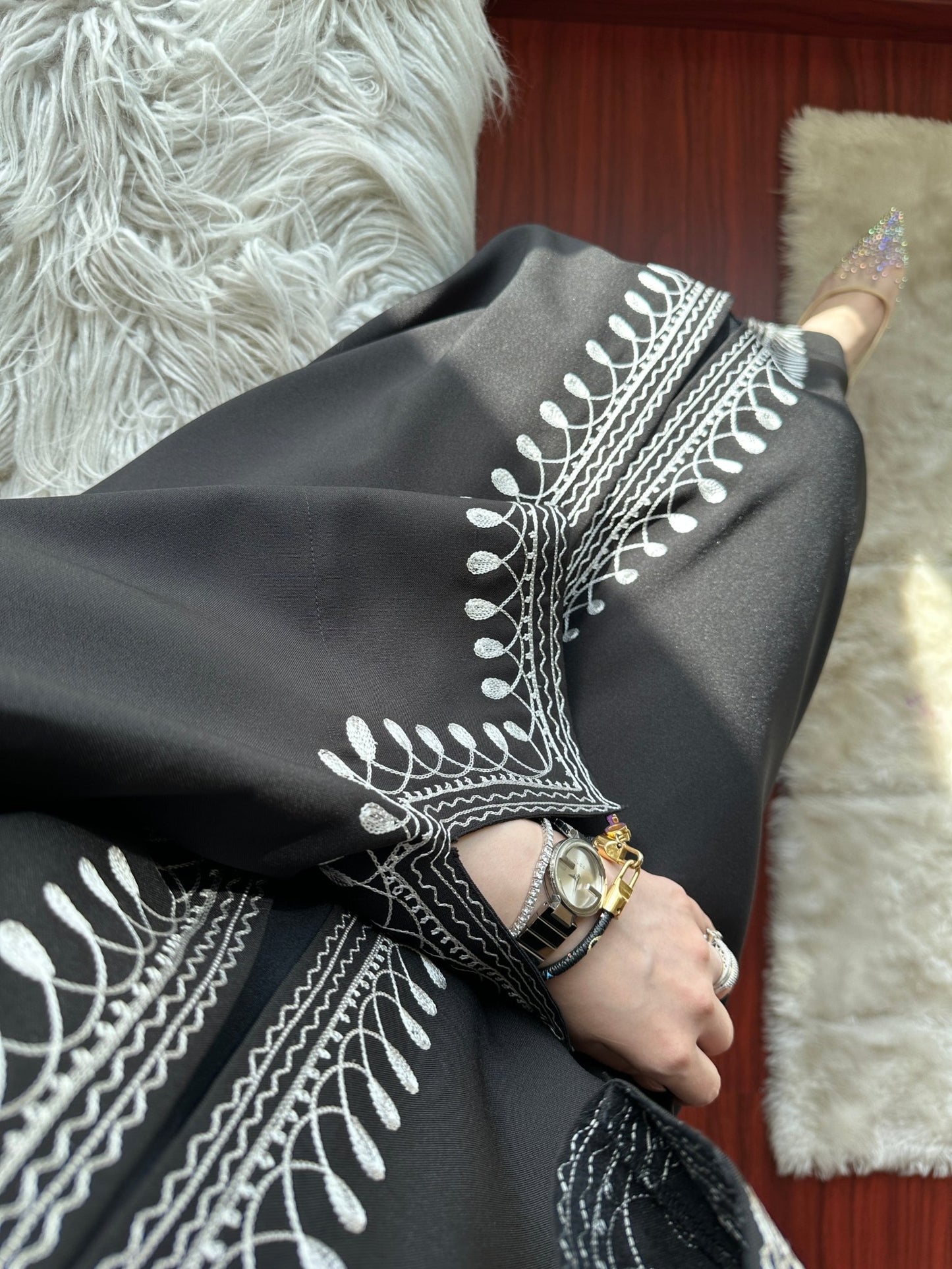 C - Black - Work - Abaya - Set - 106