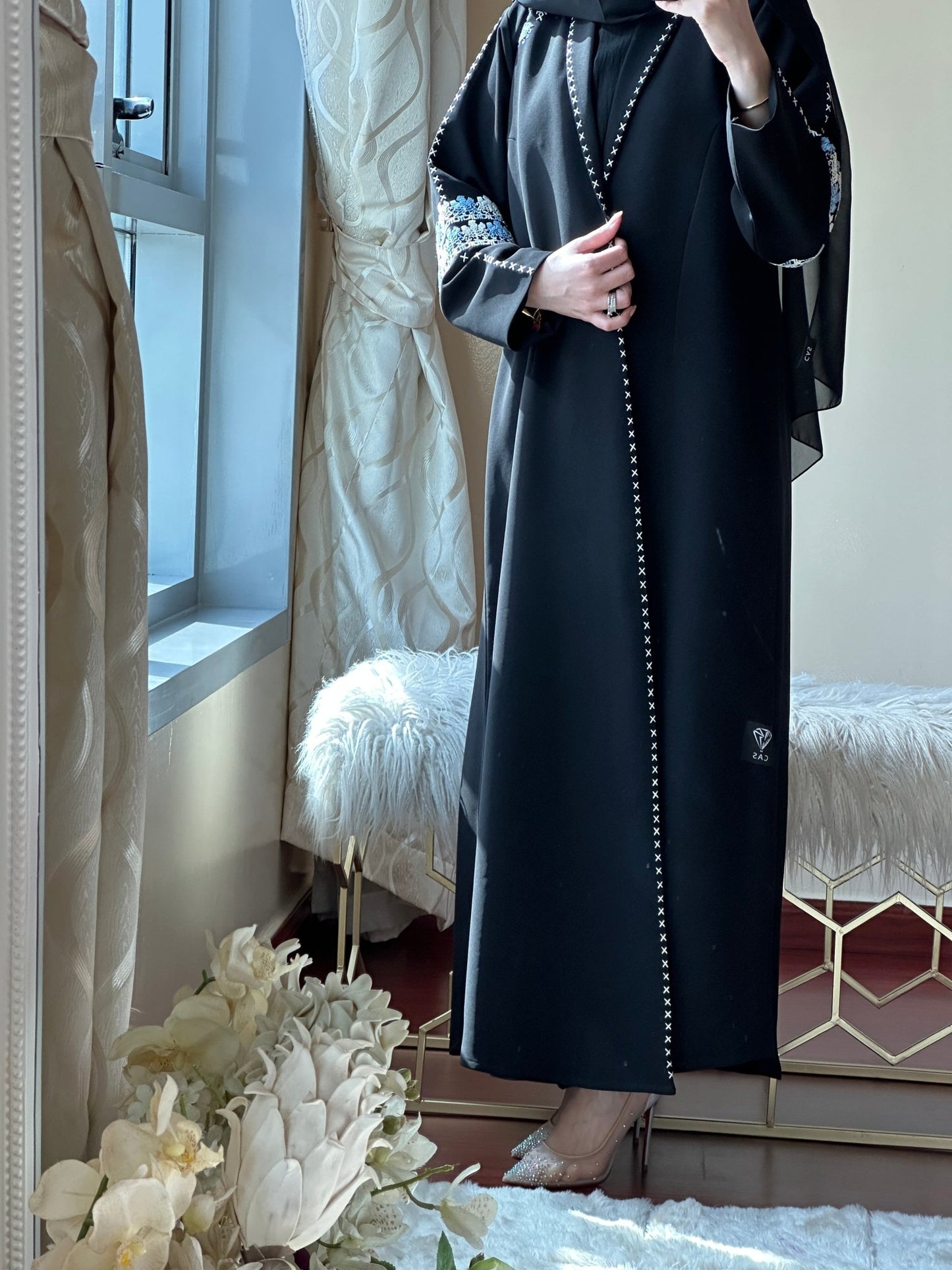 C - Black - Work - Abaya - Set - 108