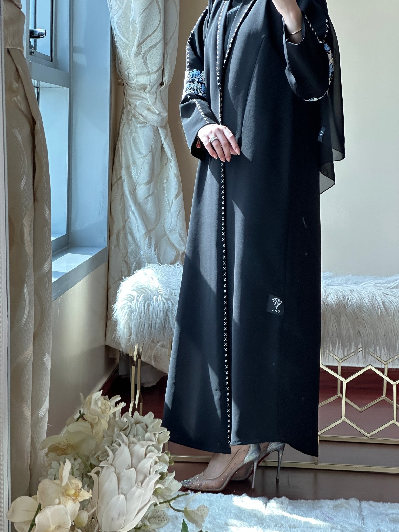 C - Black - Work - Abaya - Set - 108