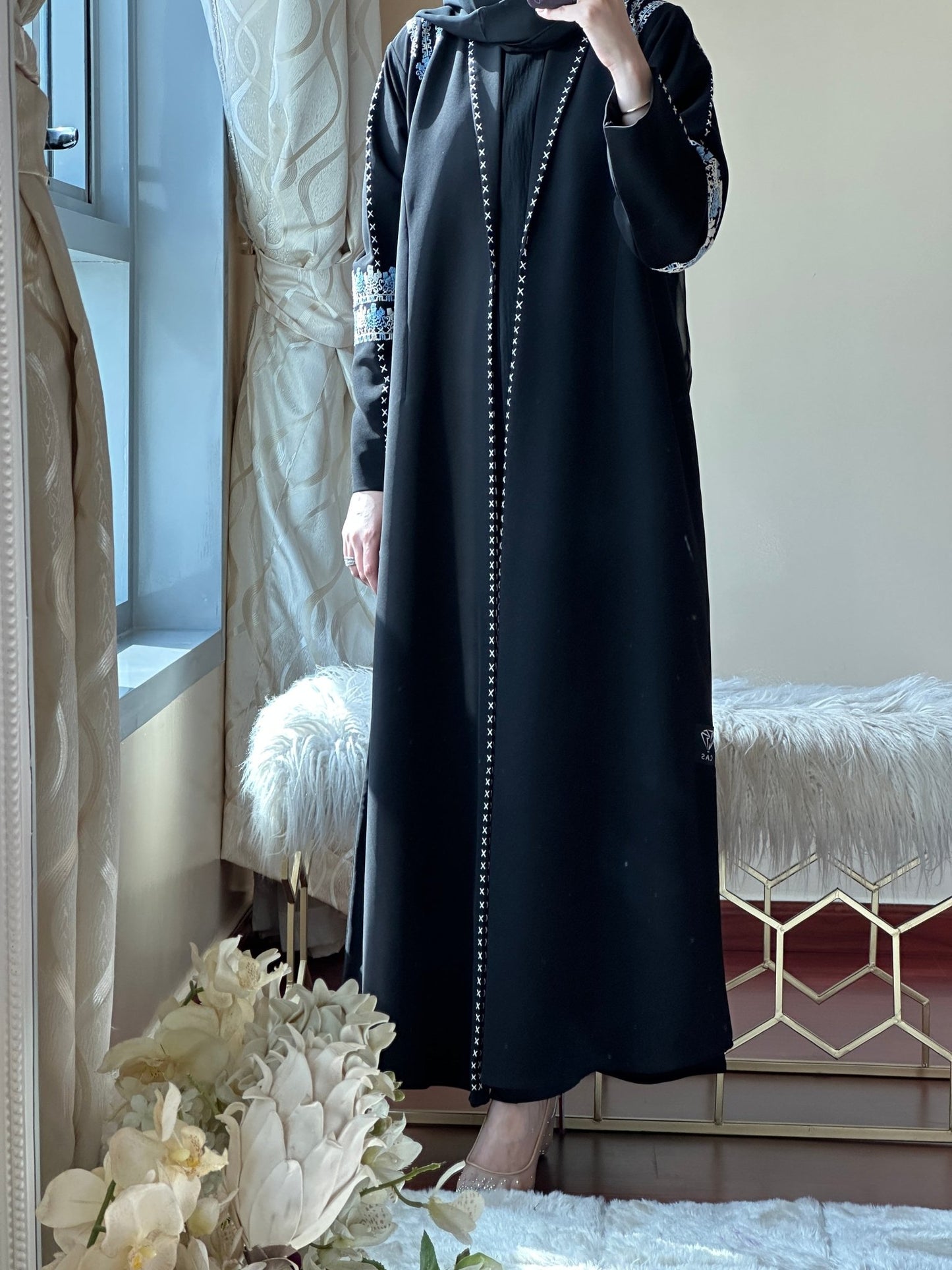 C - Black - Work - Abaya - Set - 108