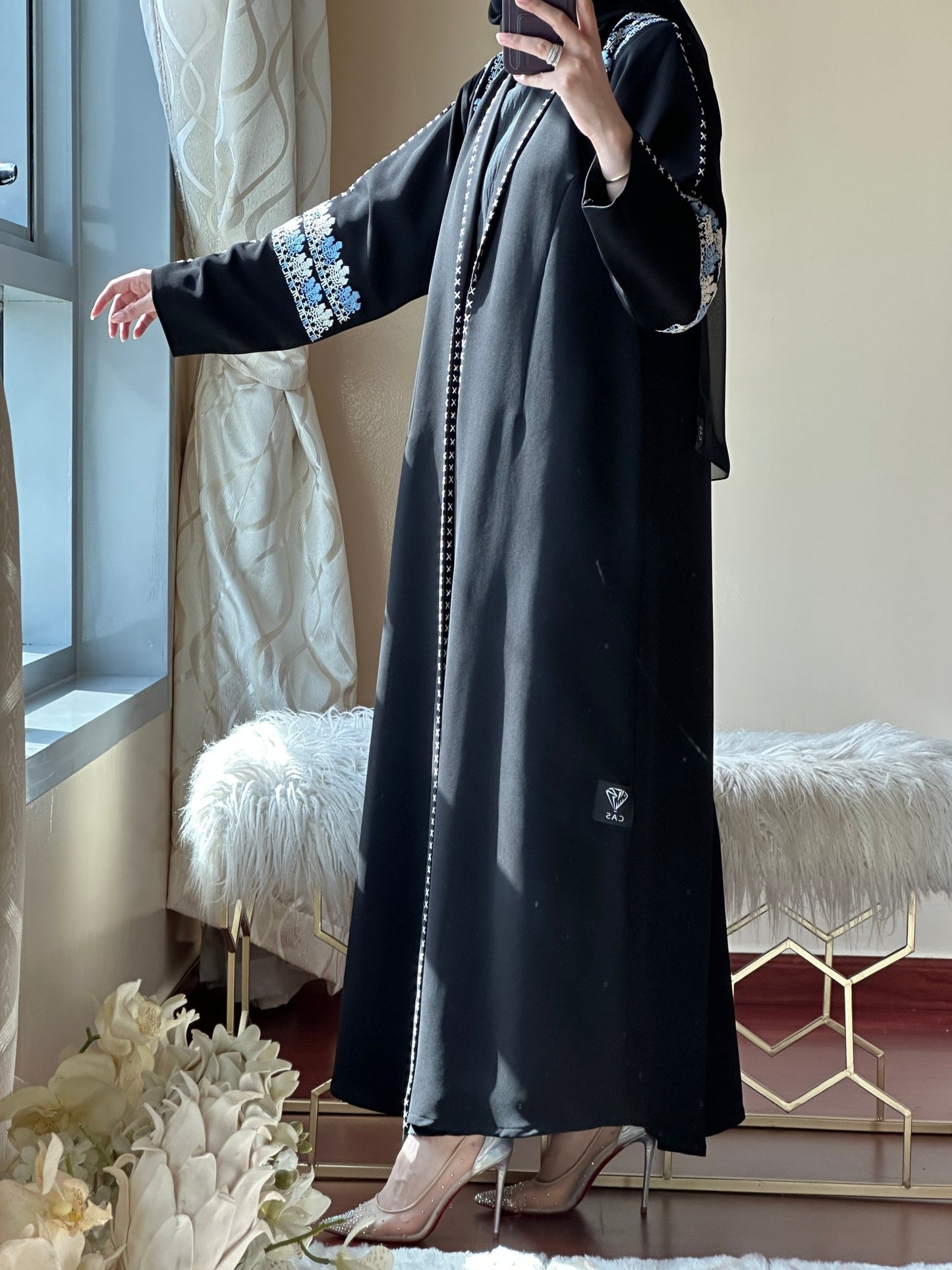 C - Black - Work - Abaya - Set - 108