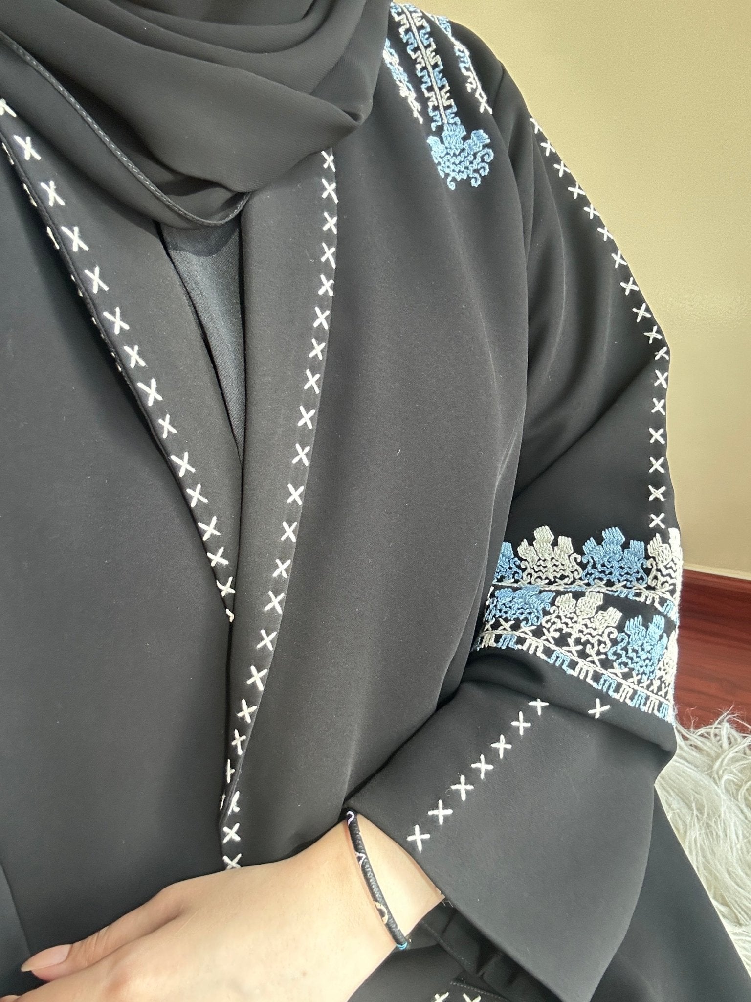 C - Black - Work - Abaya - Set - 108