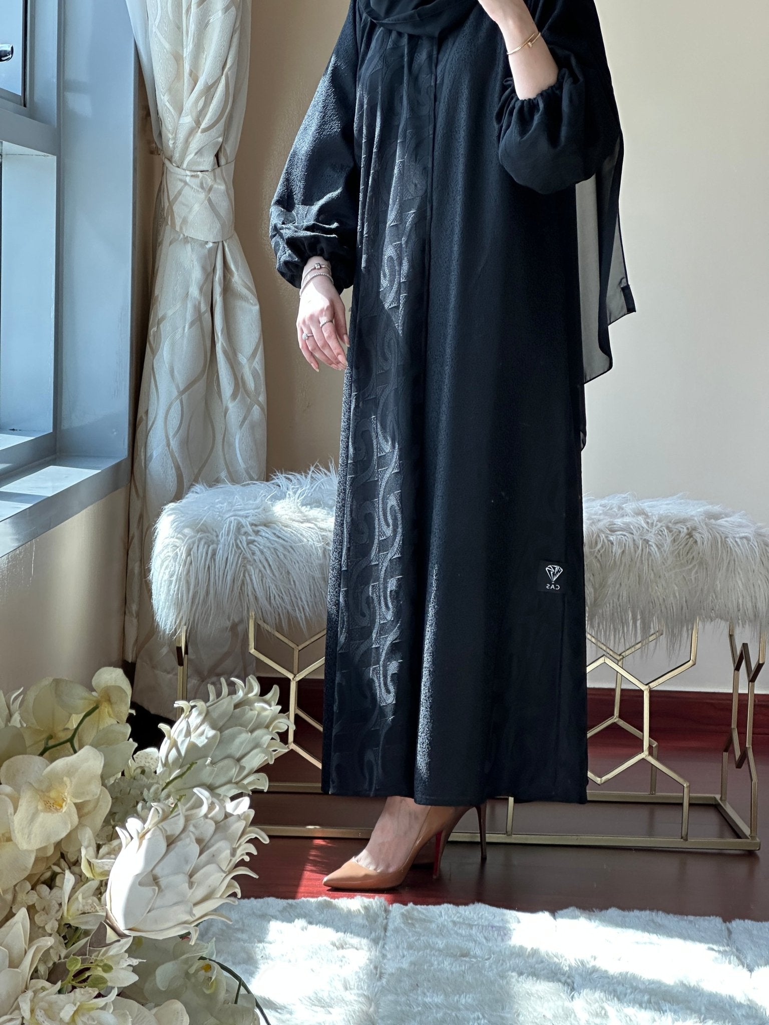 C - Black - Work - Abaya - Set - 113