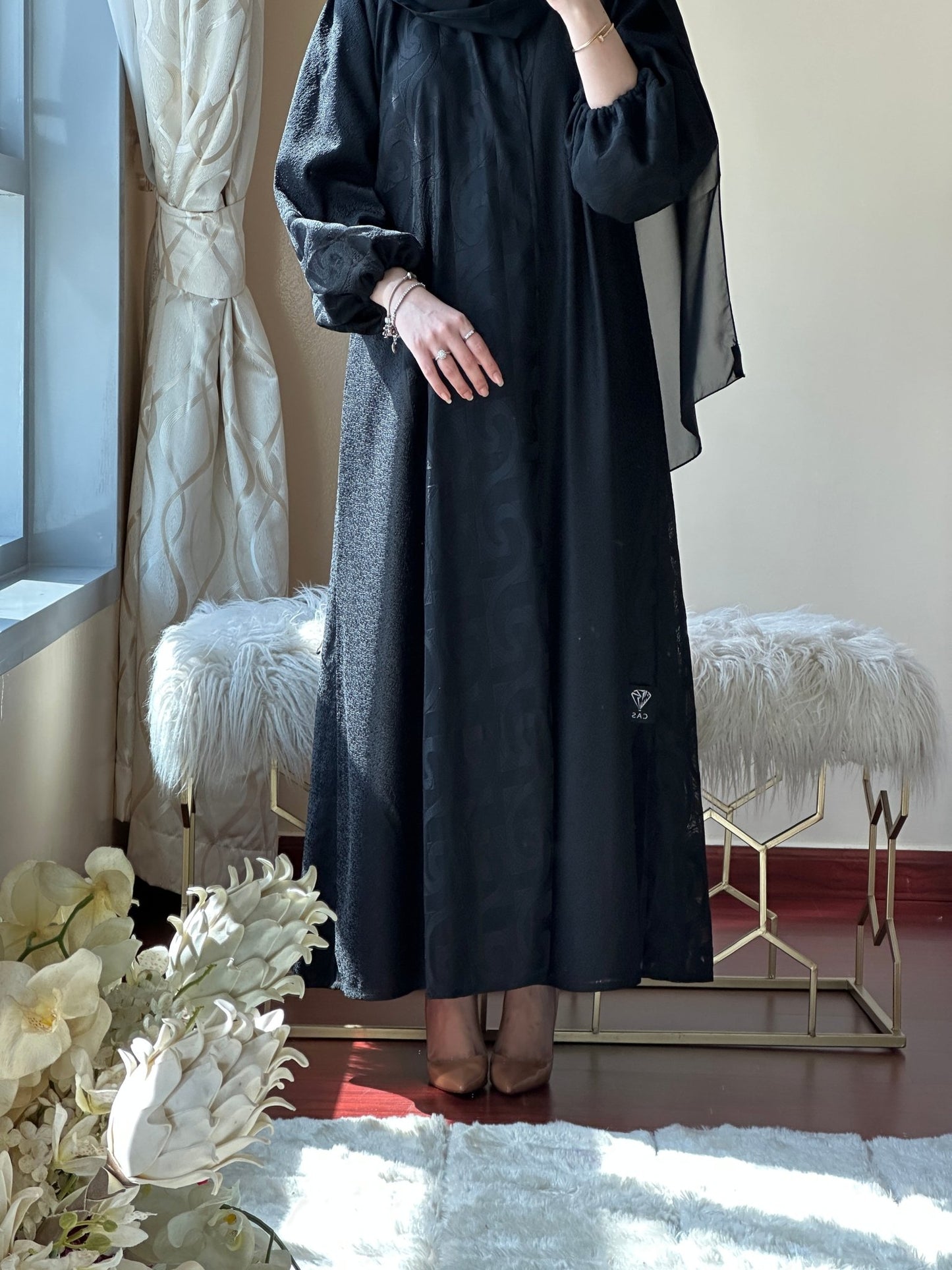 C - Black - Work - Abaya - Set - 113