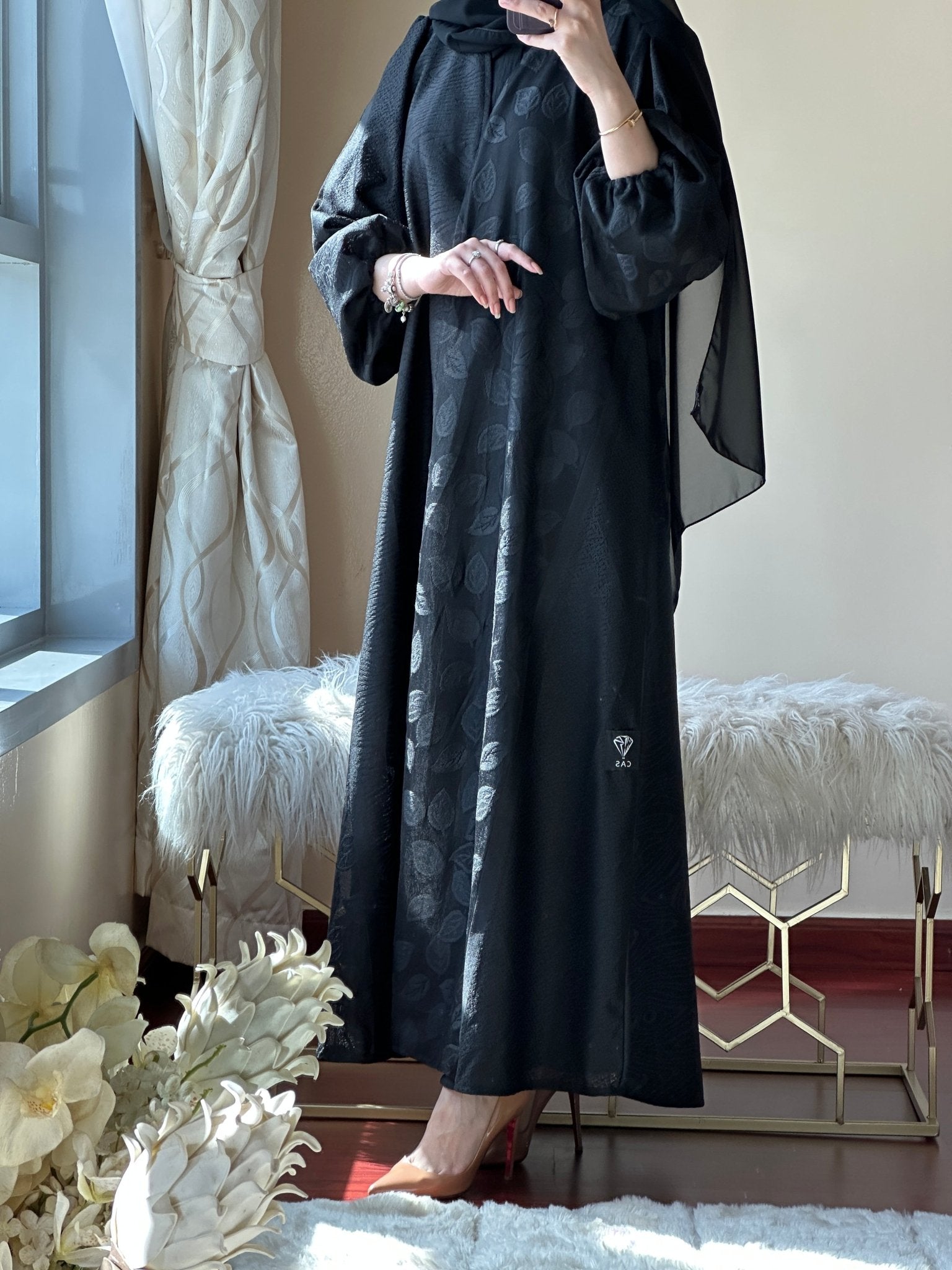 C - Black - Work - Abaya - Set - 114