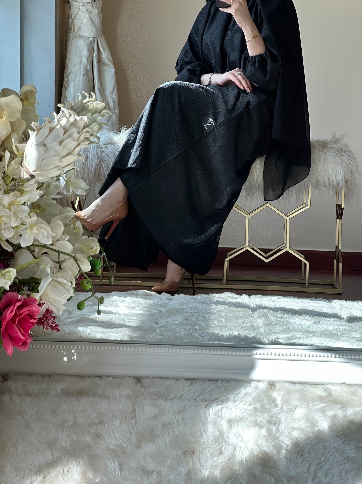 C - Black - Work - Abaya - Set - 114