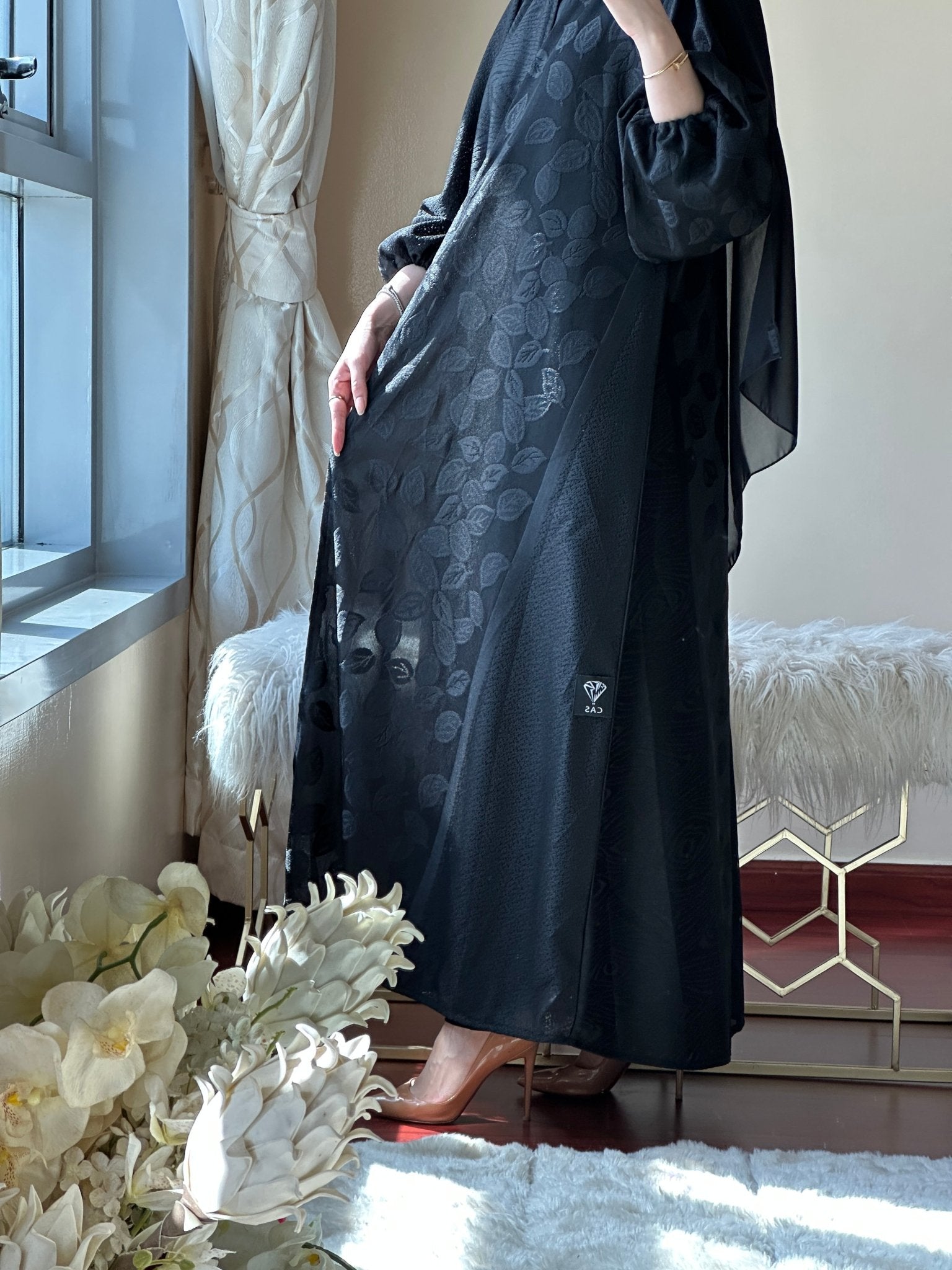 C - Black - Work - Abaya - Set - 114