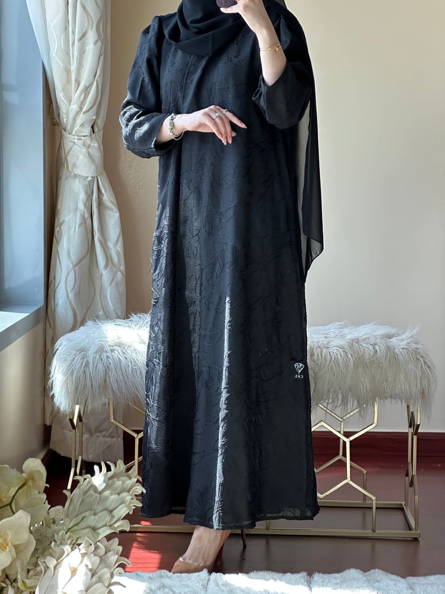 C - Black - Work - Abaya - Set - 116