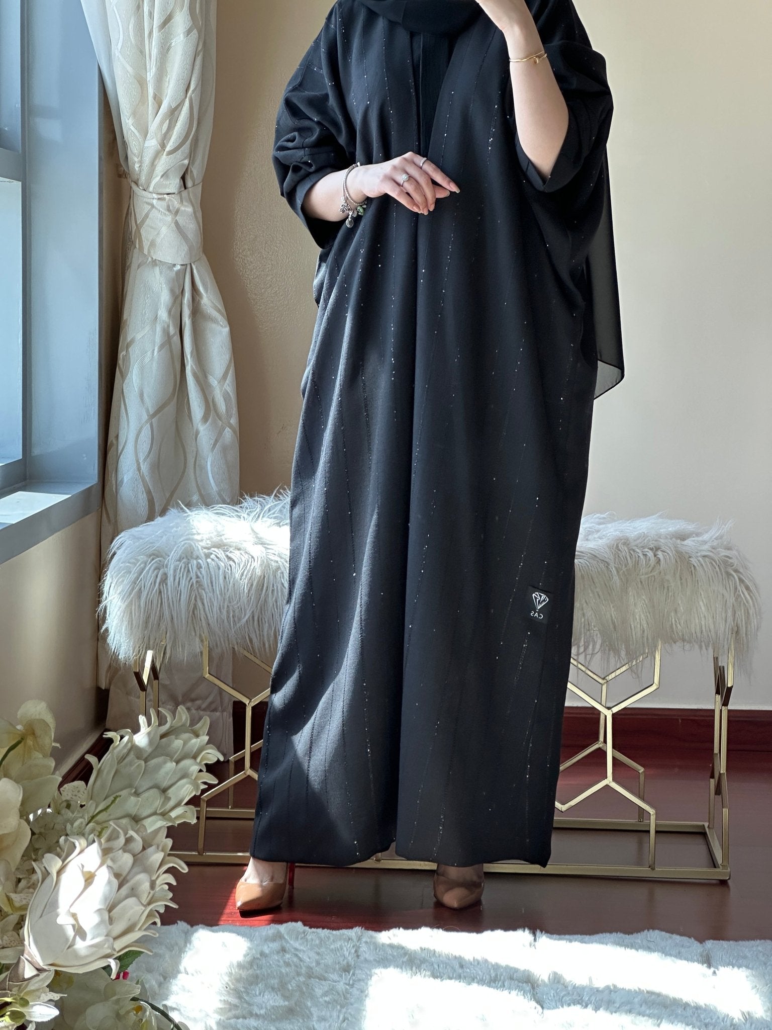 C - Black - Work - Abaya - Set - 117