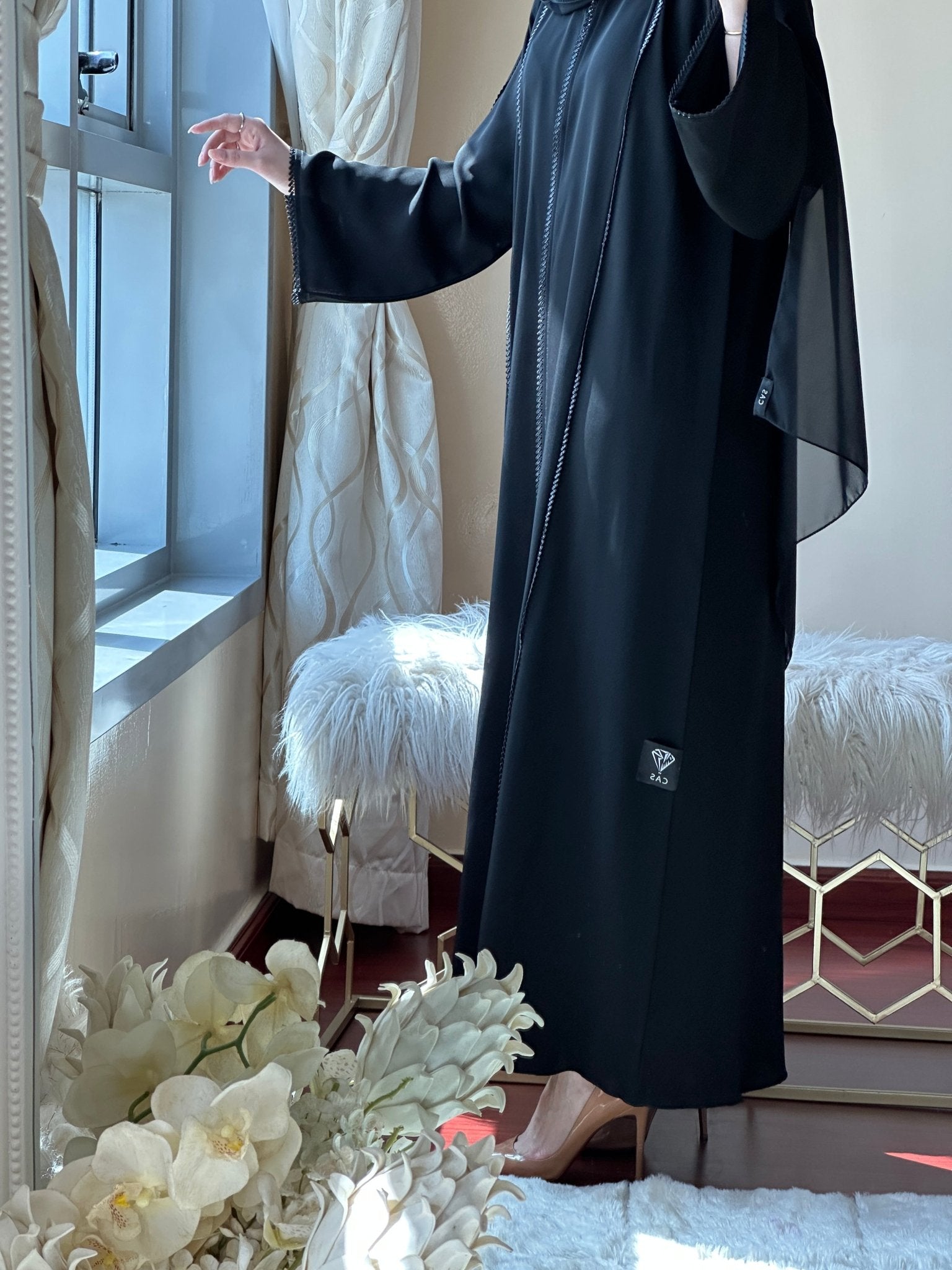 C - Black - Work - Abaya - Set - 118