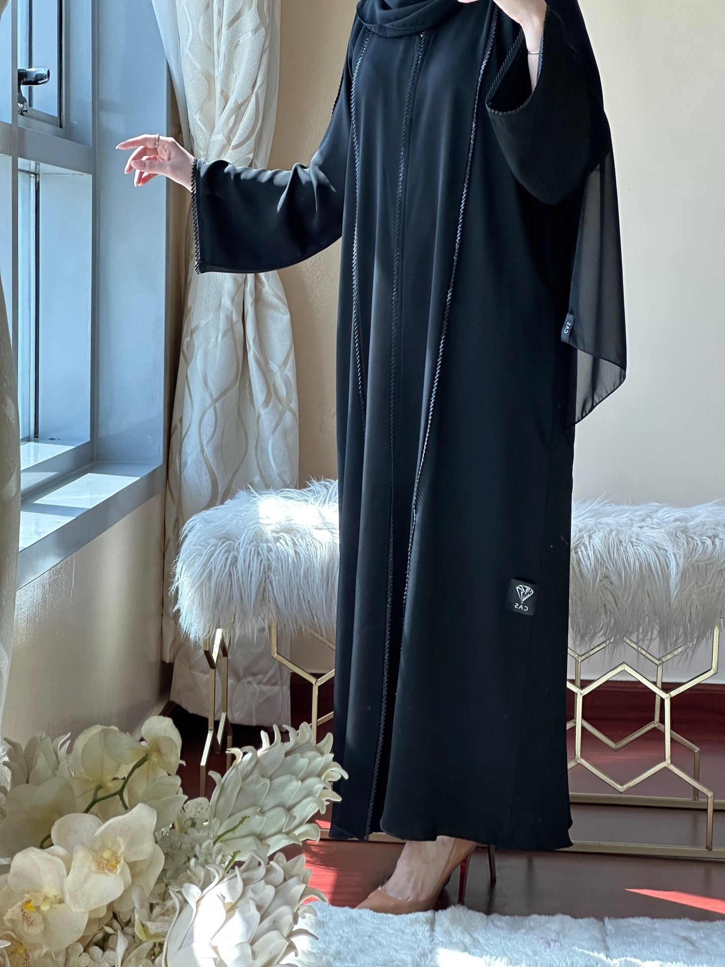 C - Black - Work - Abaya - Set - 118