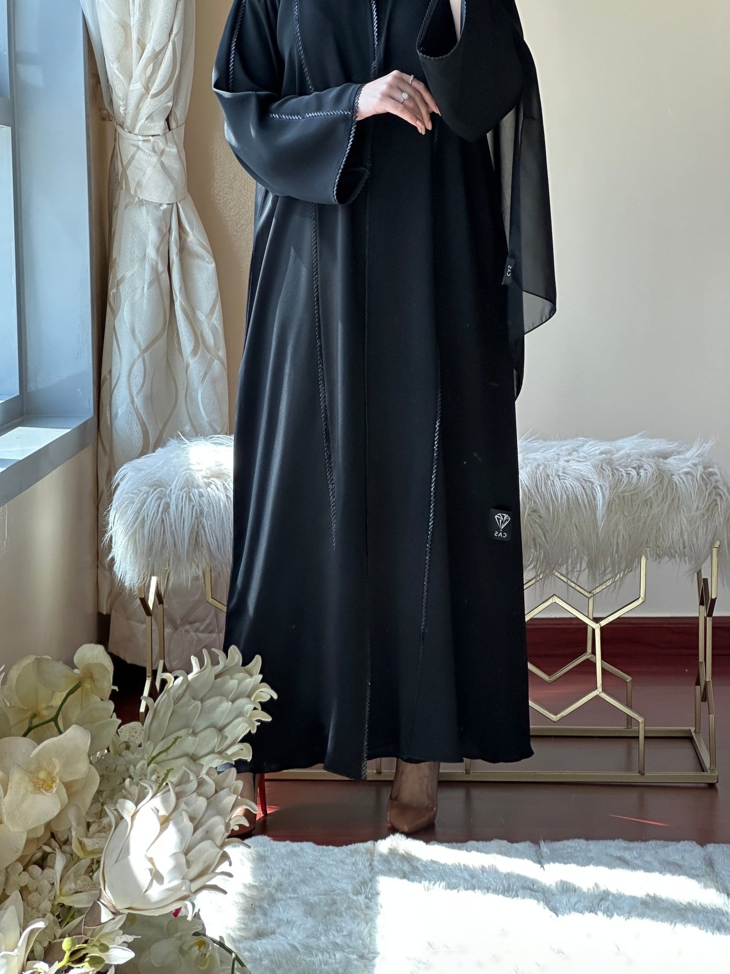 C - Black - Work - Abaya - Set - 118