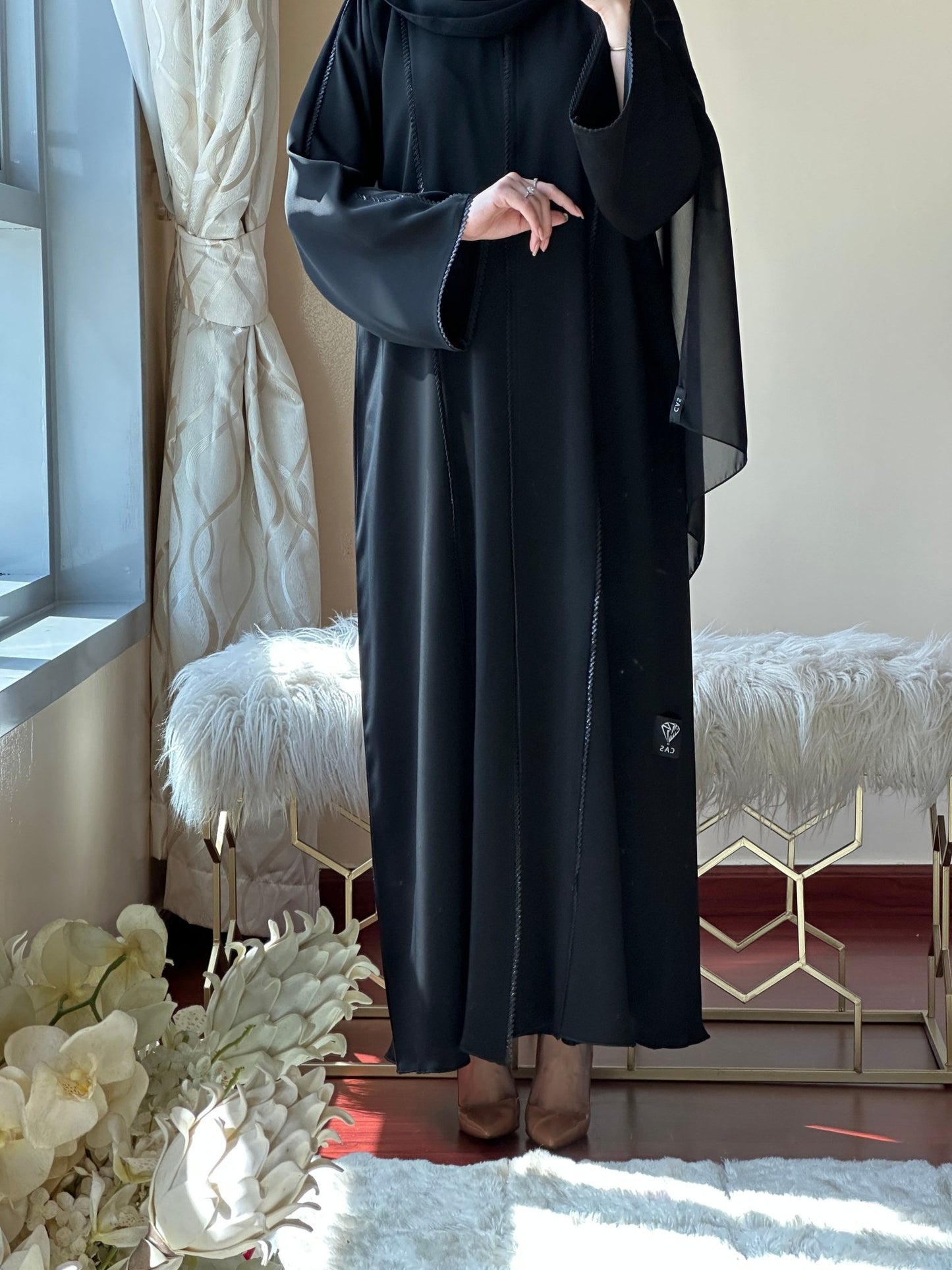 C - Black - Work - Abaya - Set - 118