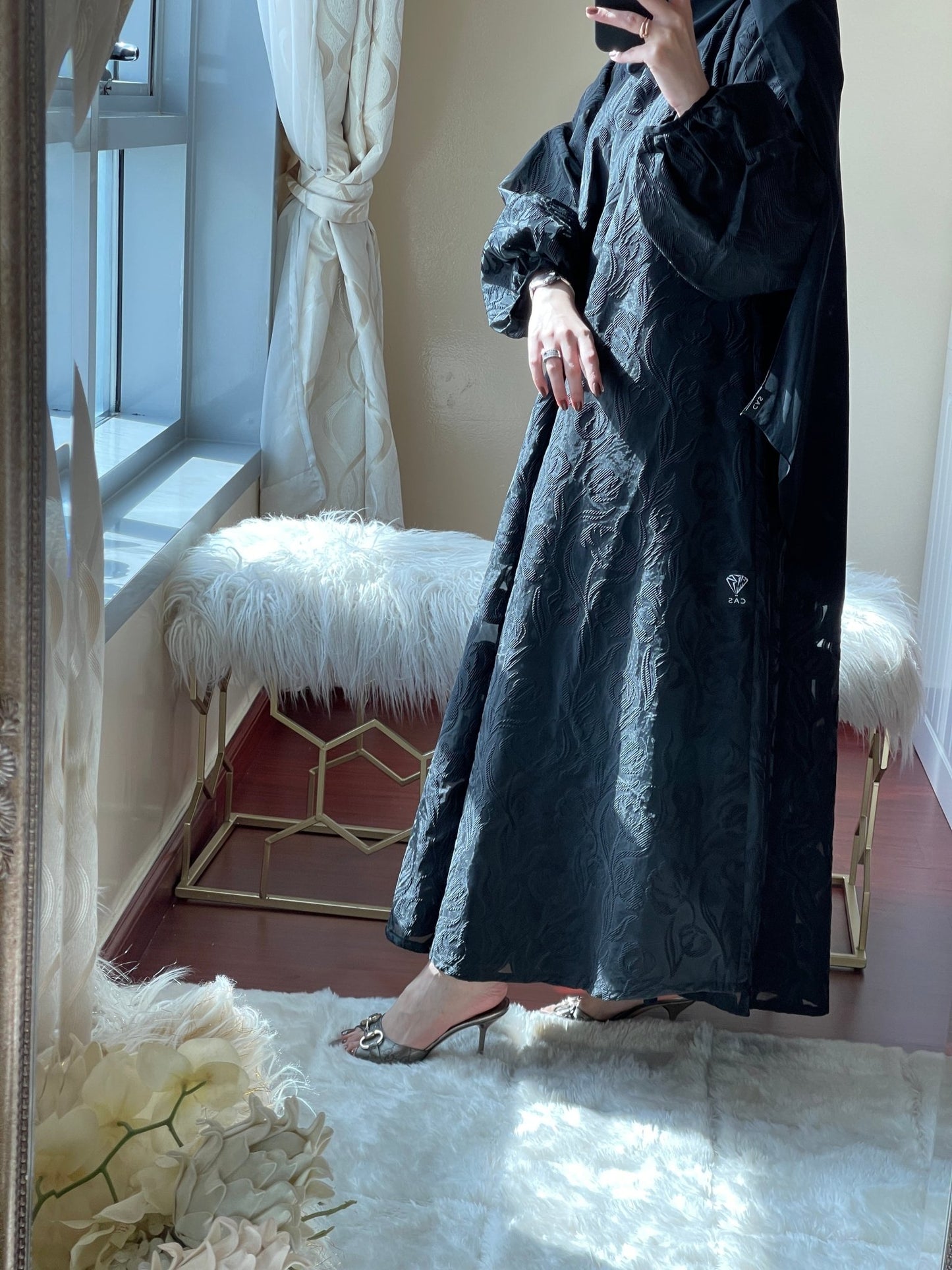 C - Black - Work - Abaya - Set - 12