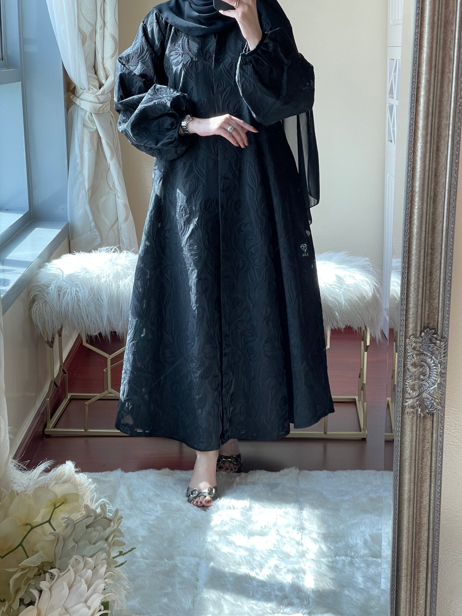 C - Black - Work - Abaya - Set - 12