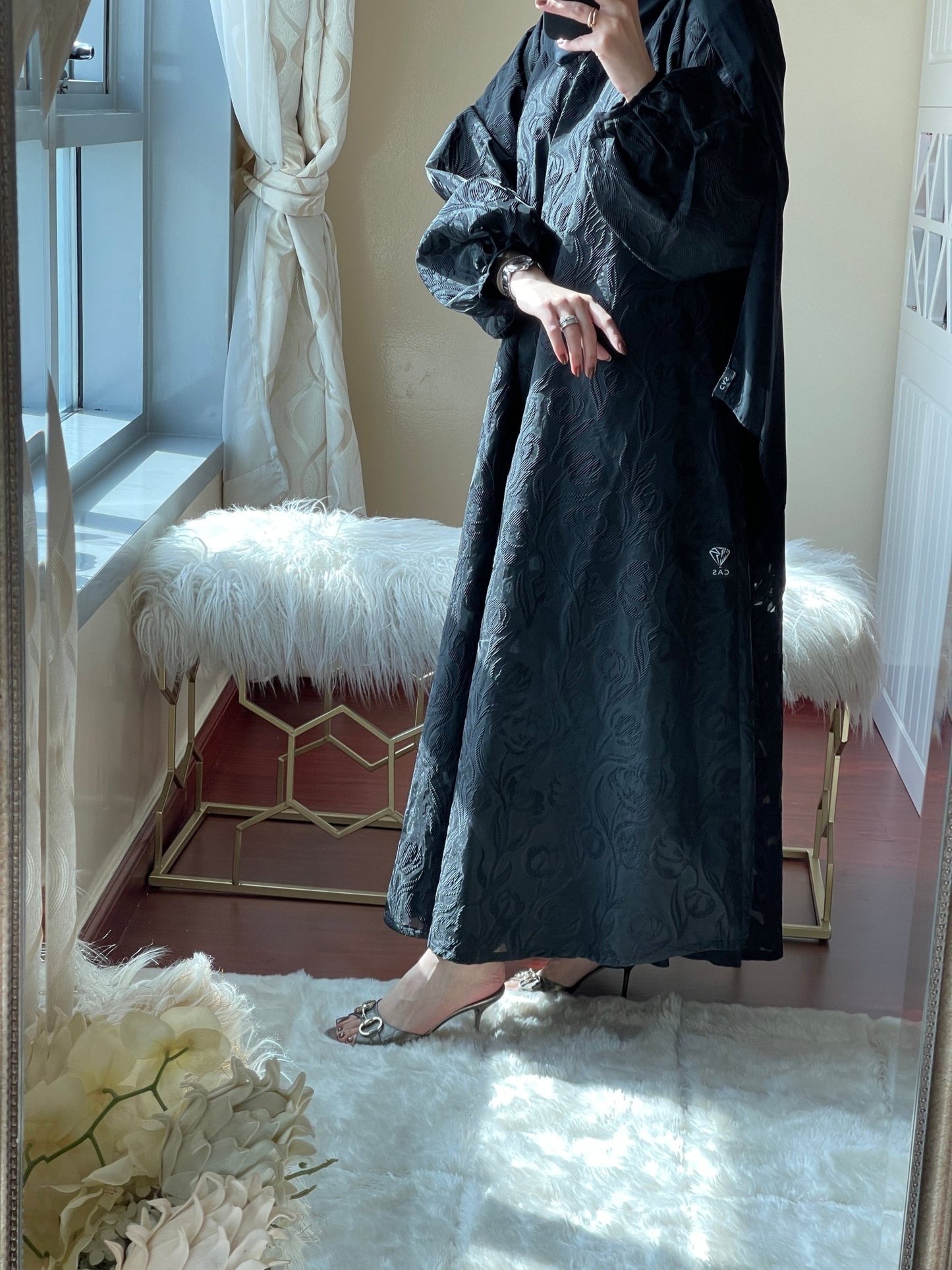 C - Black - Work - Abaya - Set - 12