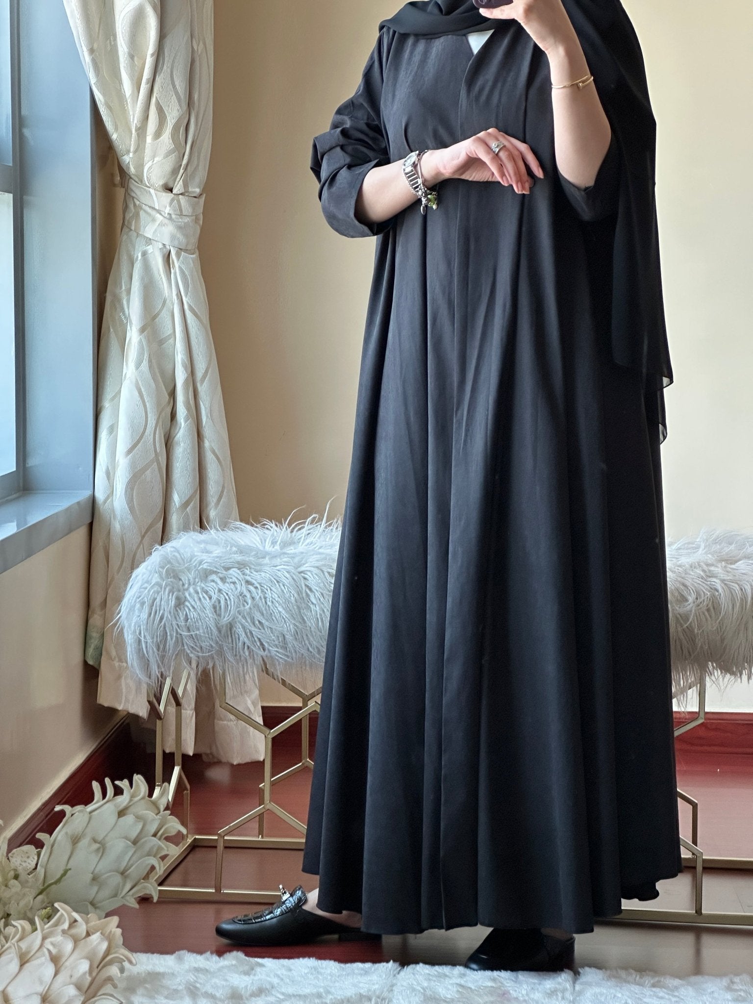 C - Black - Work - Abaya - Set - 120