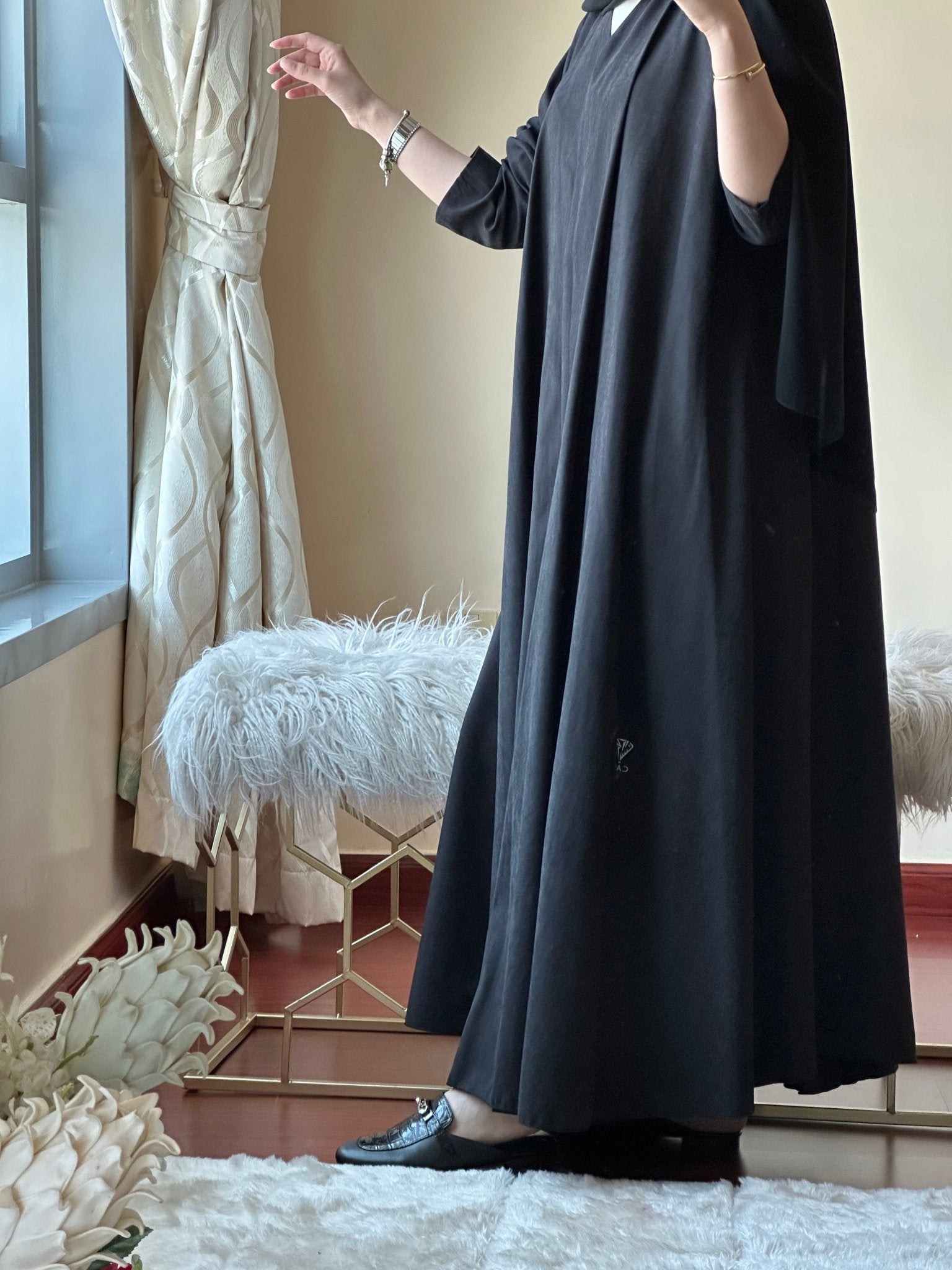 C - Black - Work - Abaya - Set - 120