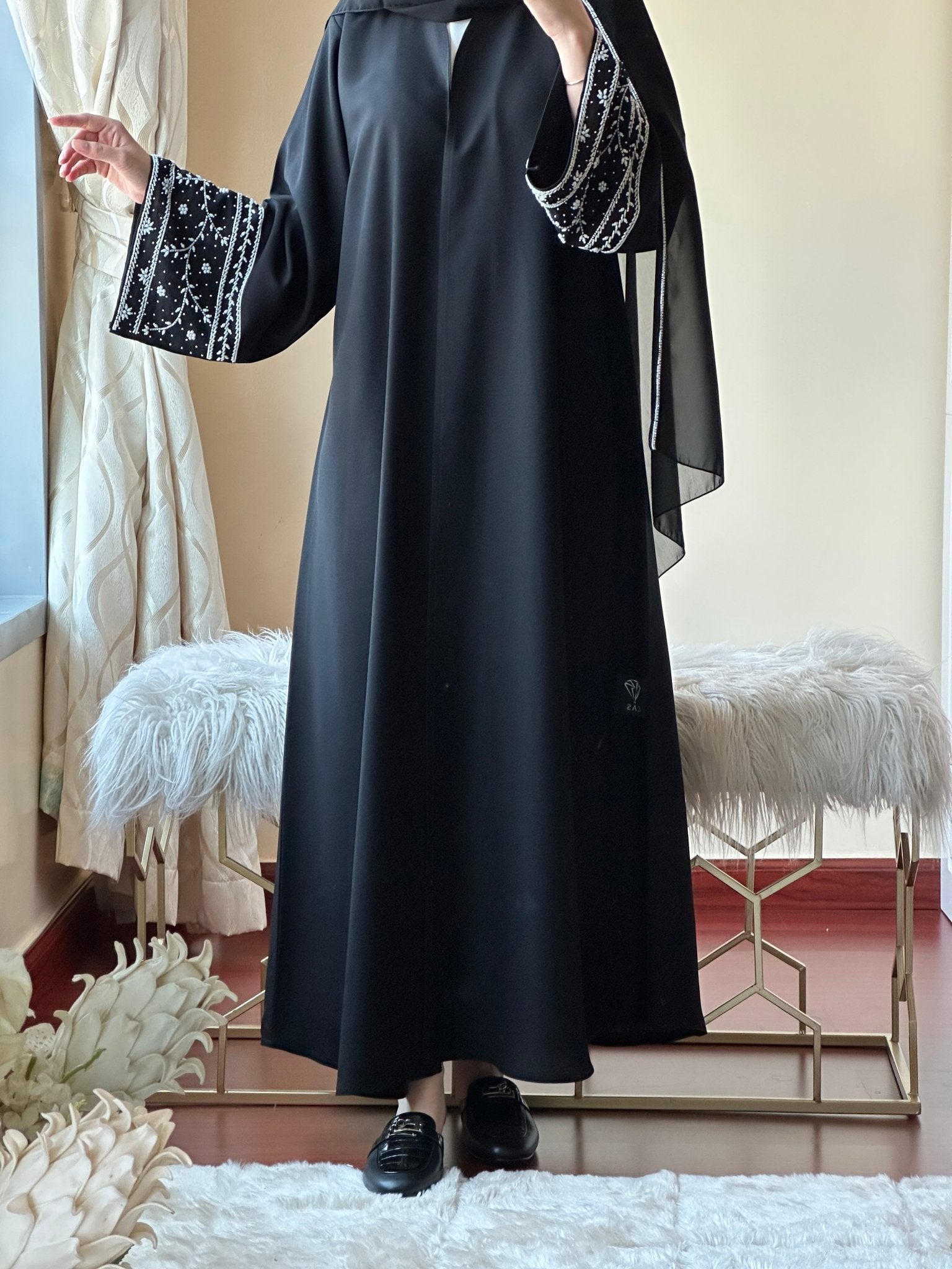 C - Black - Work - Abaya - Set - 121