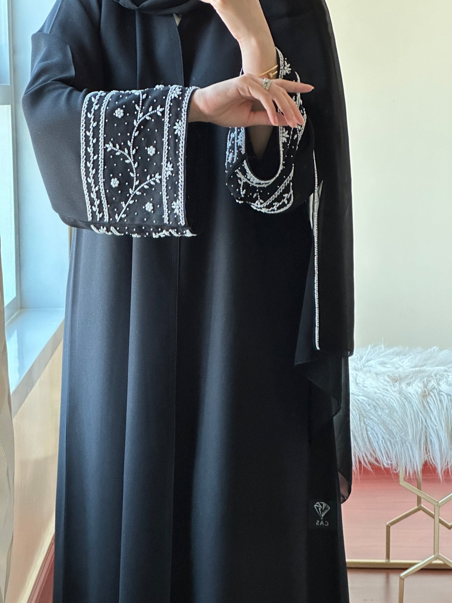 C - Black - Work - Abaya - Set - 121