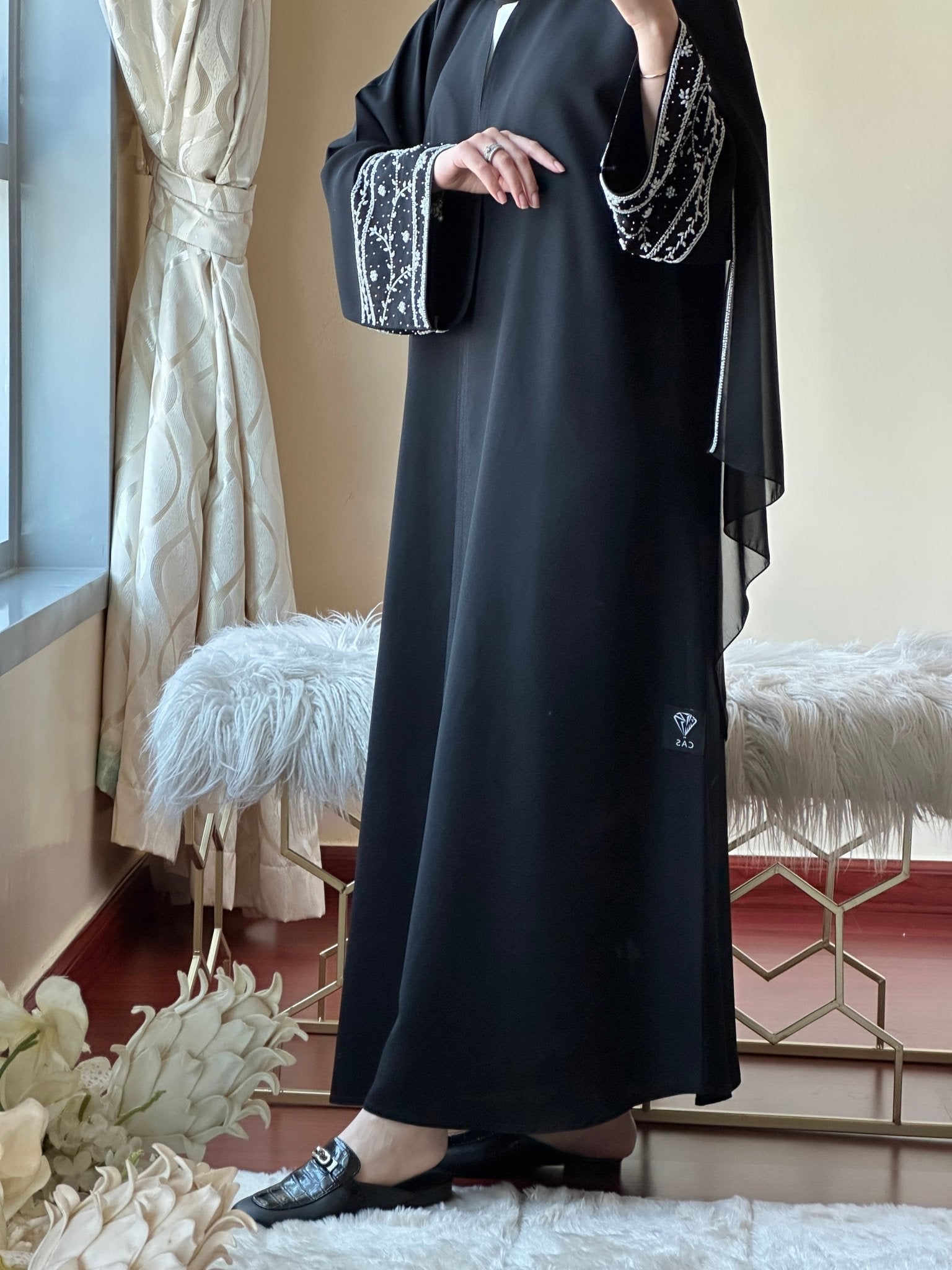 C - Black - Work - Abaya - Set - 121