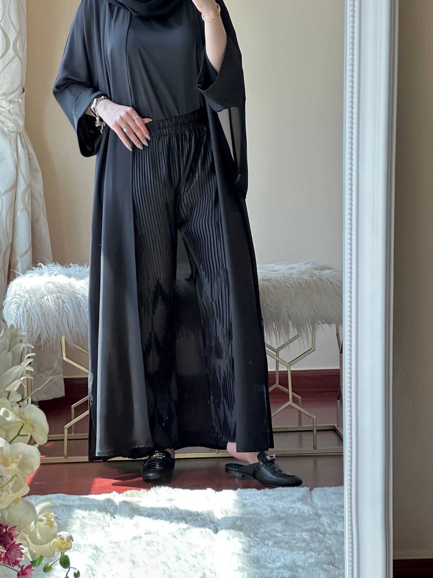 C - Black - Work - Abaya - Set - 122