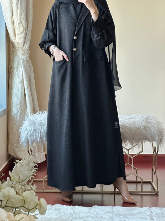 C - Black - Work - Abaya - Set - 125