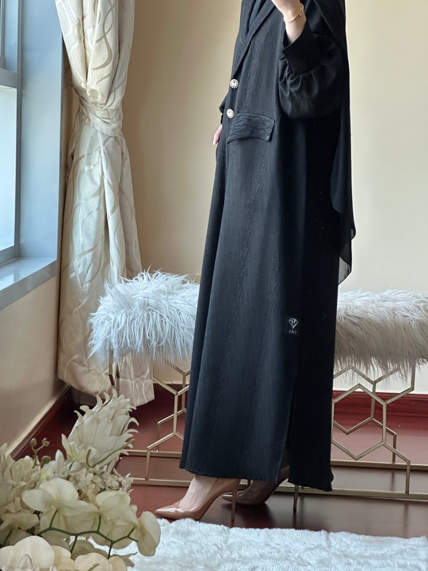 C - Black - Work - Abaya - Set - 125